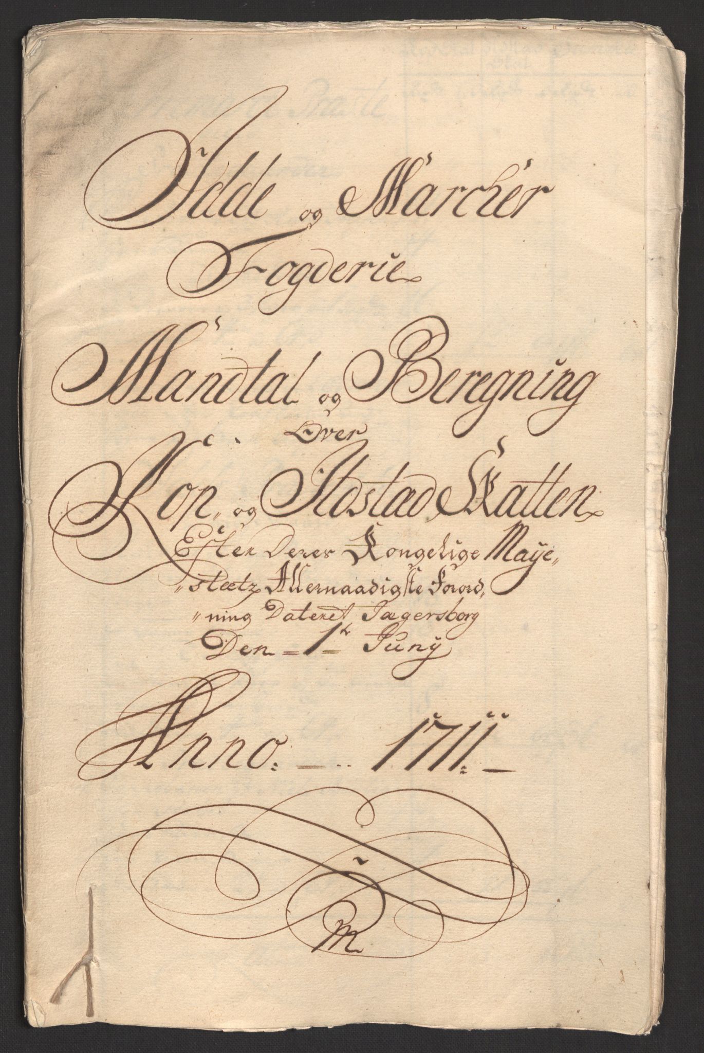 Rentekammeret inntil 1814, Reviderte regnskaper, Fogderegnskap, RA/EA-4092/R01/L0020: Fogderegnskap Idd og Marker, 1711, p. 95