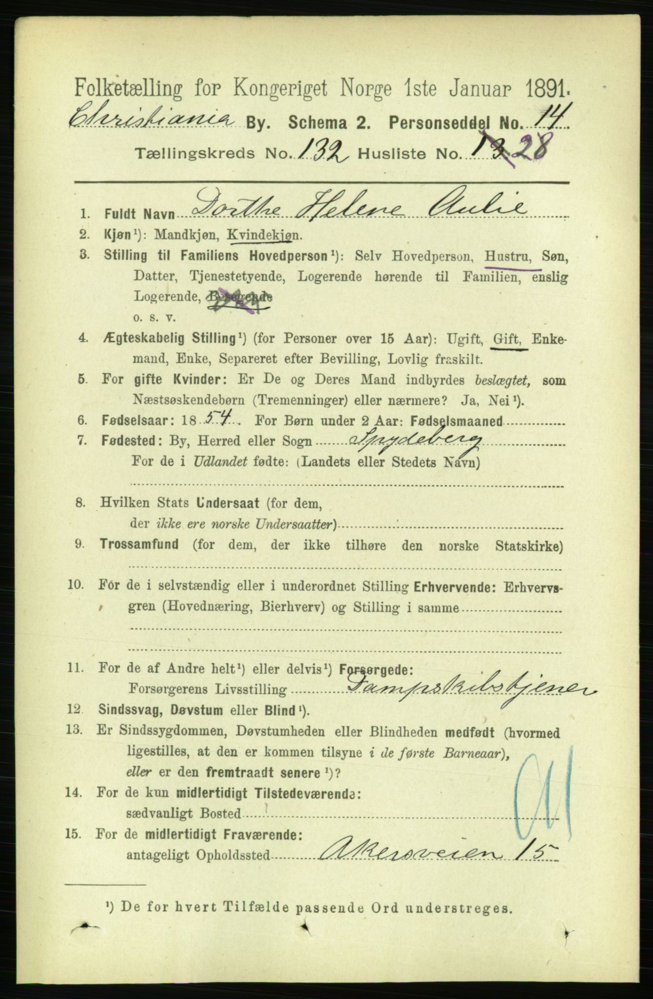 RA, 1891 census for 0301 Kristiania, 1891, p. 71791