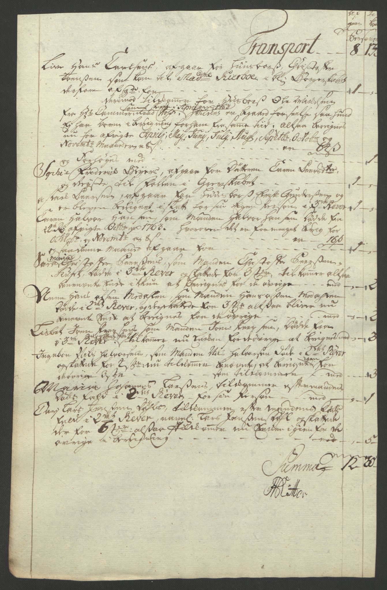 Rentekammeret inntil 1814, Reviderte regnskaper, Bergverksregnskaper, AV/RA-EA-3222/R/Rc/Rca/L0843: Ekstraskatt, 1762-1765, p. 591