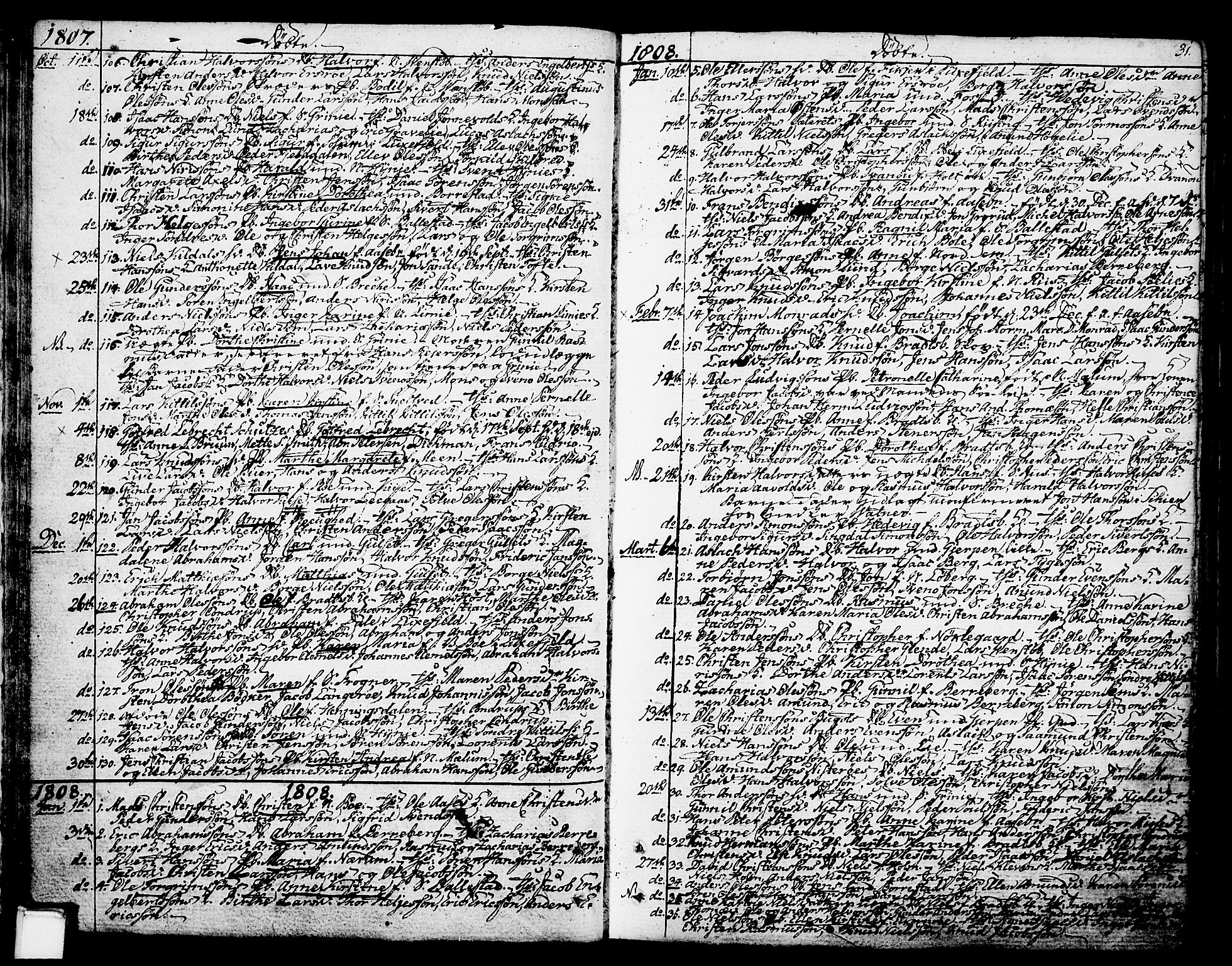Gjerpen kirkebøker, SAKO/A-265/F/Fa/L0003: Parish register (official) no. I 3, 1796-1814, p. 31
