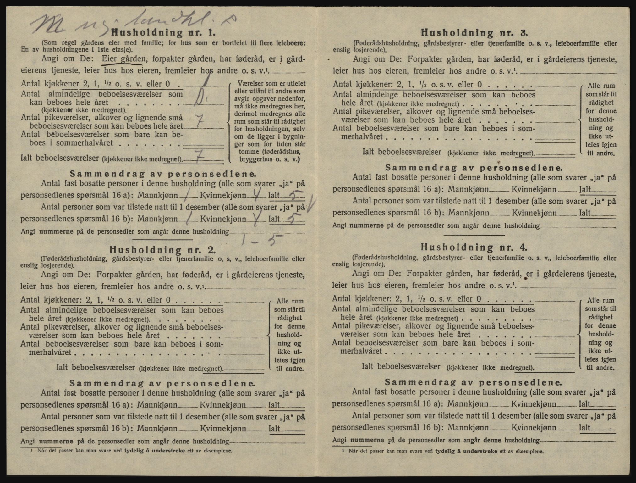 SAO, 1920 census for Glemmen, 1920, p. 1614