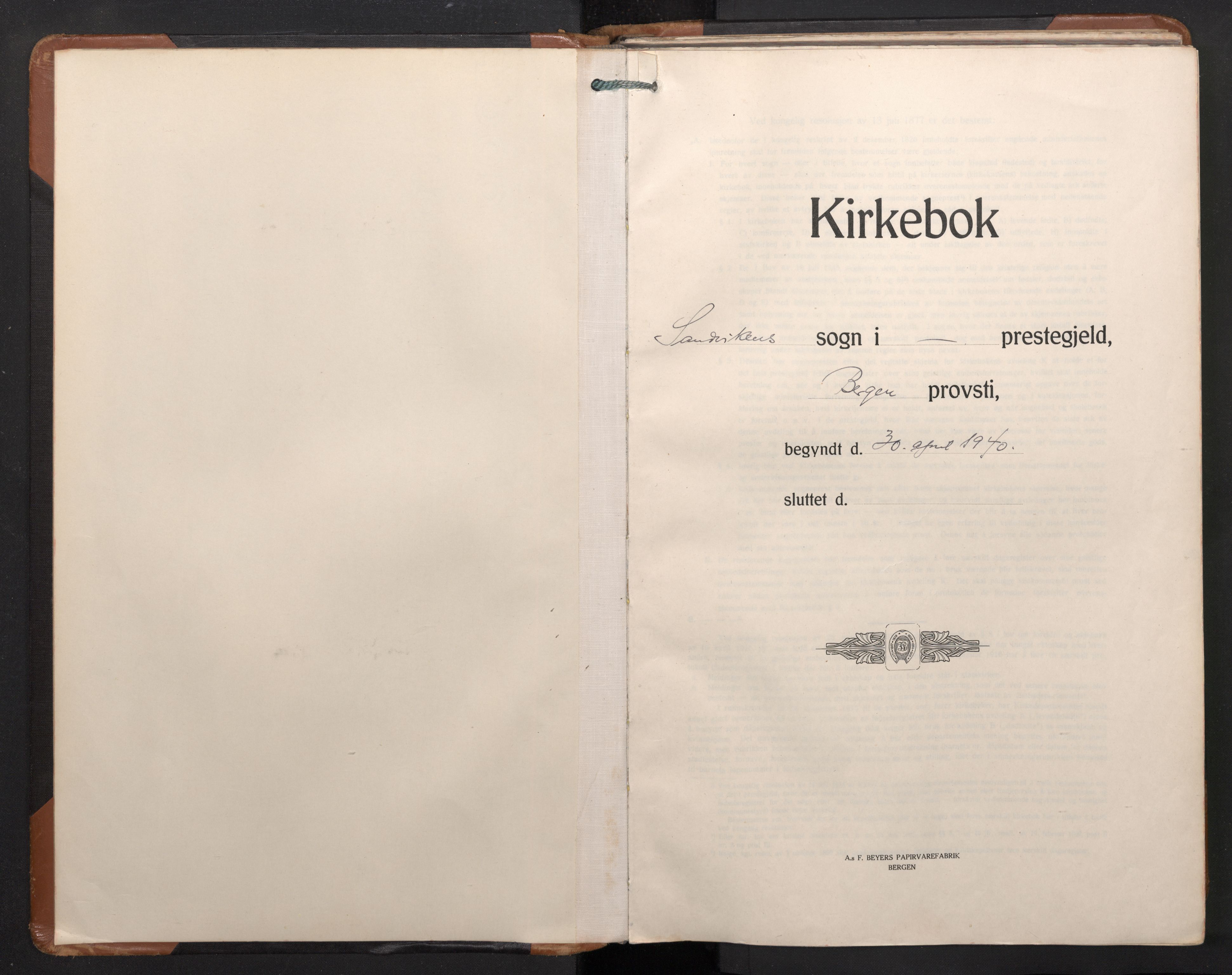 Sandviken Sokneprestembete, SAB/A-77601/H/Ha/L0017: Parish register (official) no. D 4, 1940-1954