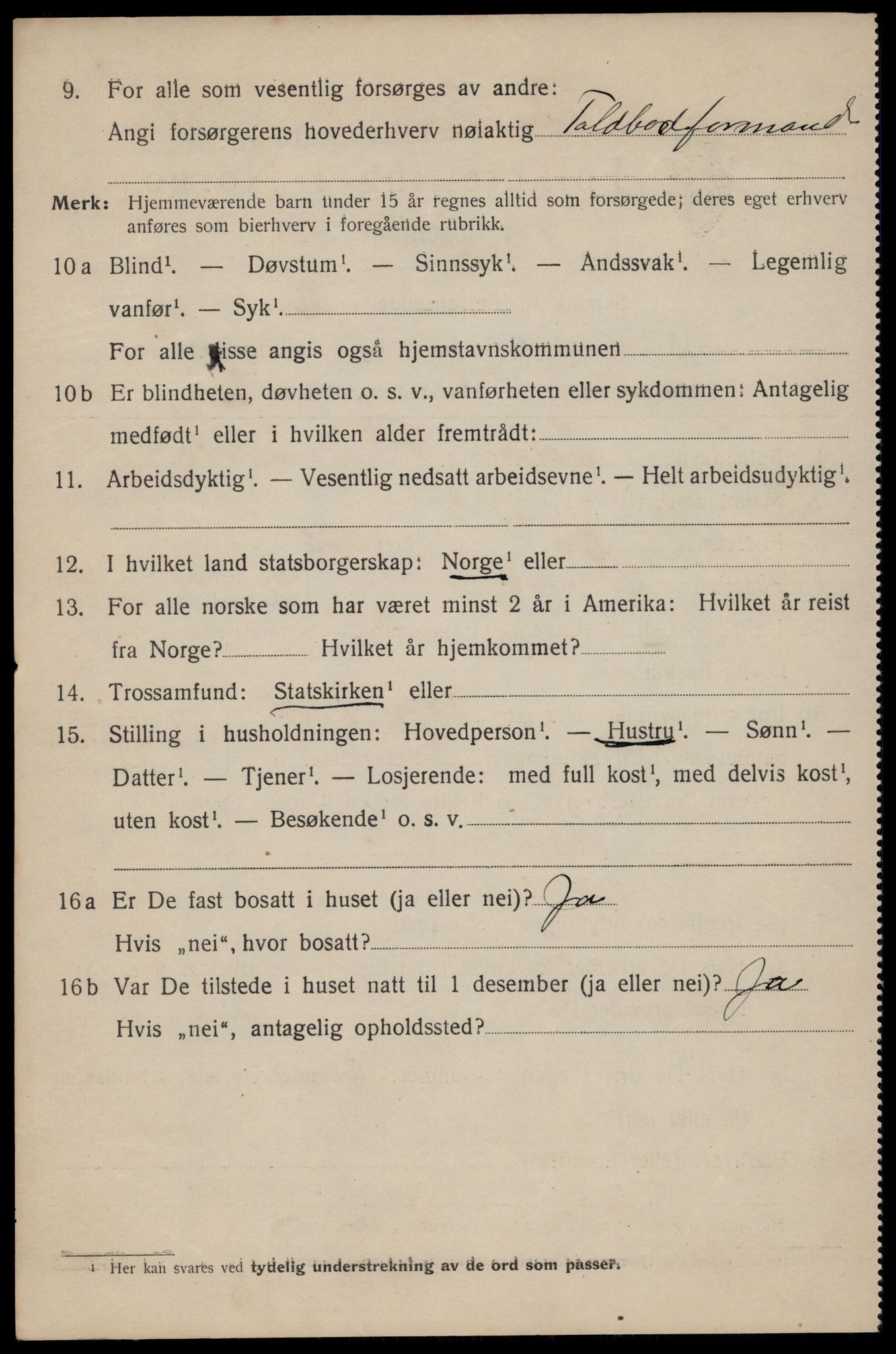 SAT, 1920 census for Trondheim, 1920, p. 107981