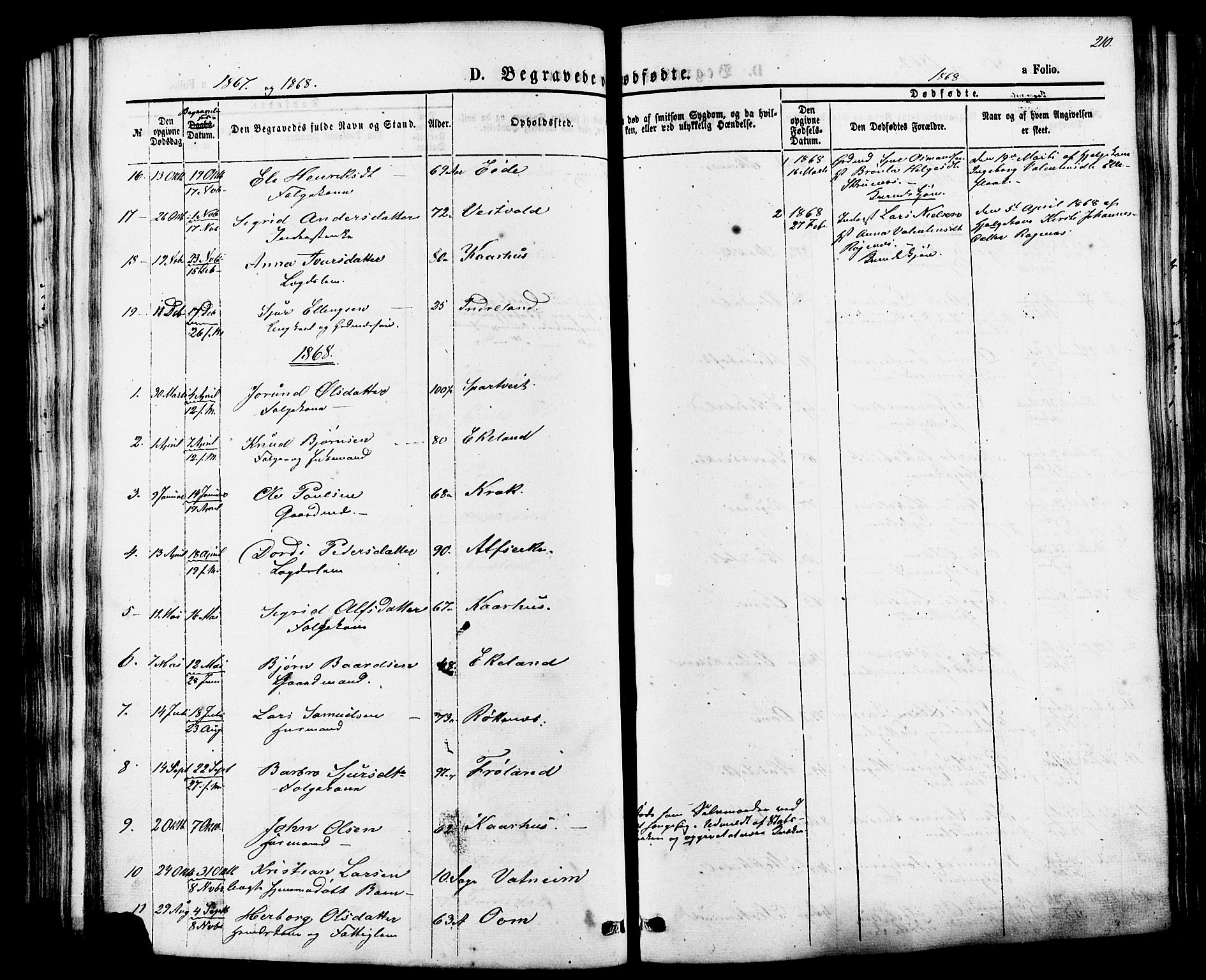 Skjold sokneprestkontor, AV/SAST-A-101847/H/Ha/Haa/L0007: Parish register (official) no. A 7, 1857-1882, p. 210