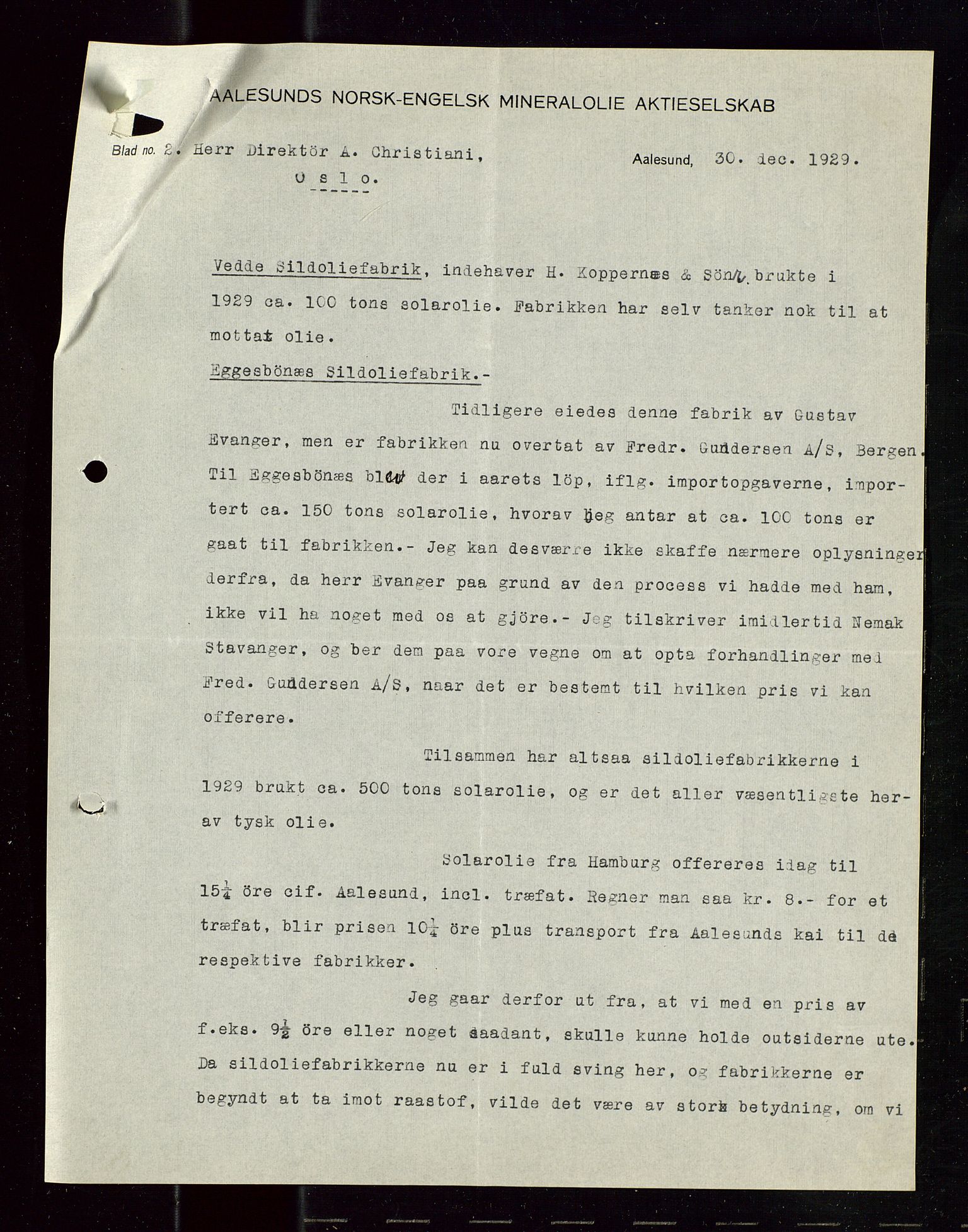 Pa 1521 - A/S Norske Shell, AV/SAST-A-101915/E/Ea/Eaa/L0016: Sjefskorrespondanse, 1929, p. 339