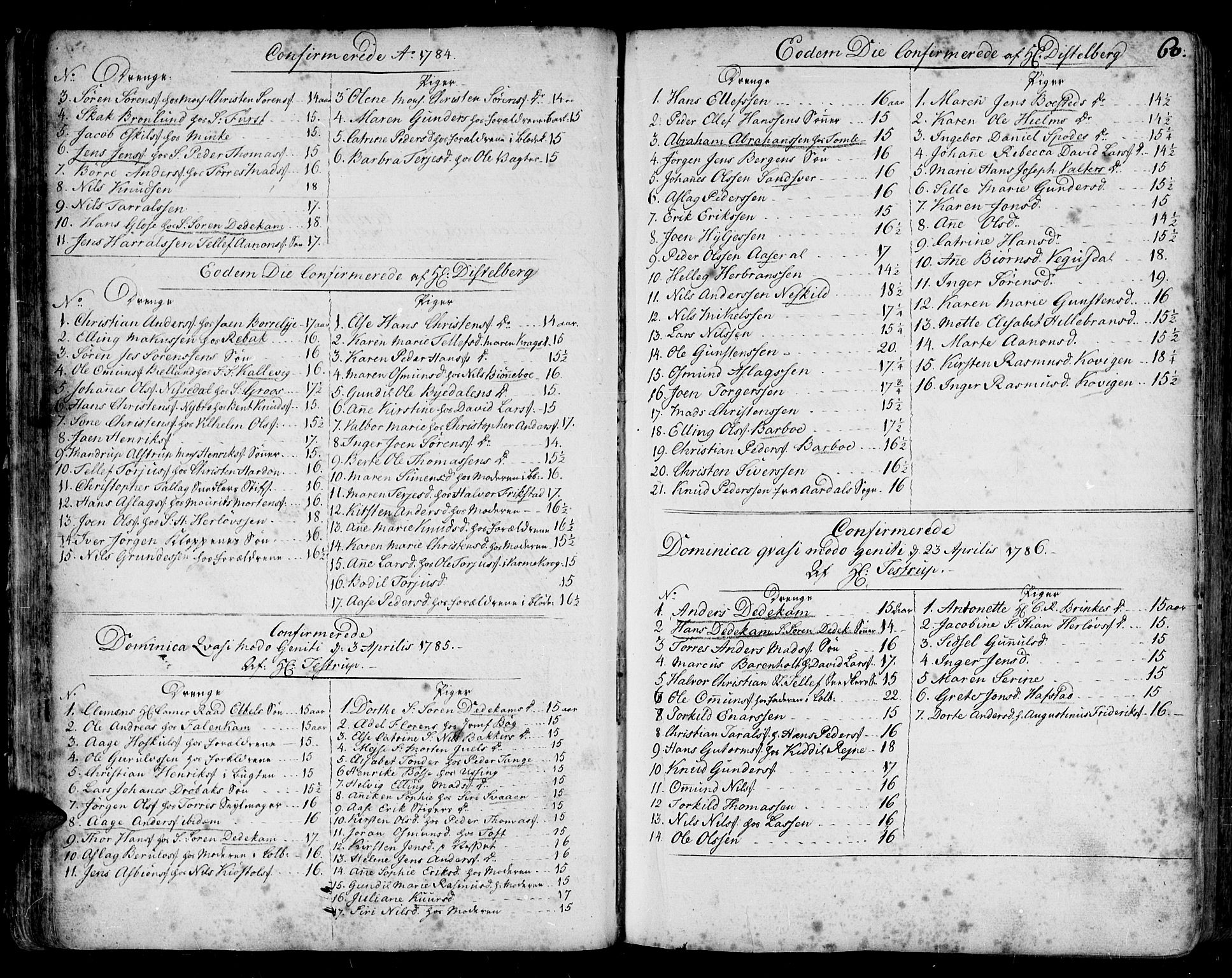 Arendal sokneprestkontor, Trefoldighet, SAK/1111-0040/F/Fa/L0001: Parish register (official) no. A 1, 1703-1815, p. 60