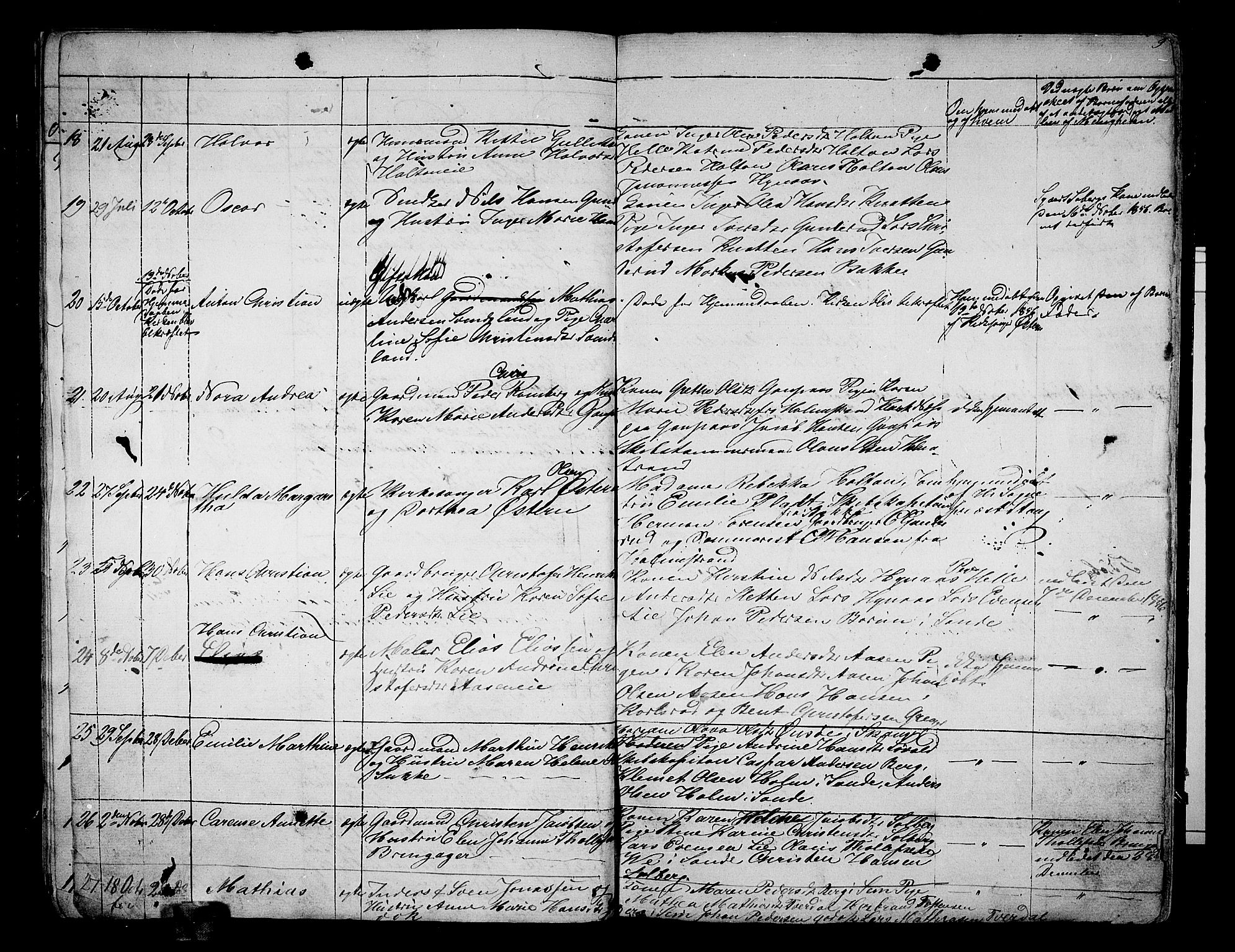 Botne kirkebøker, SAKO/A-340/G/Ga/L0001: Parish register (copy) no. I 1, 1854-1867, p. 9