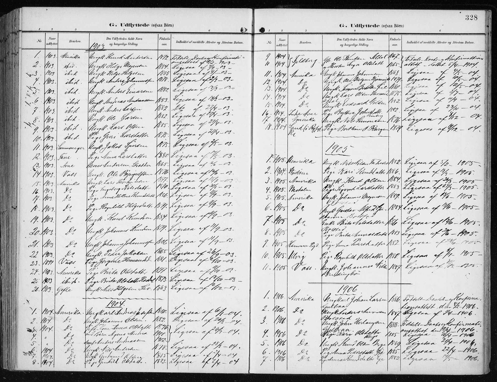 Evanger sokneprestembete, SAB/A-99924: Parish register (official) no. A  3, 1900-1930, p. 328