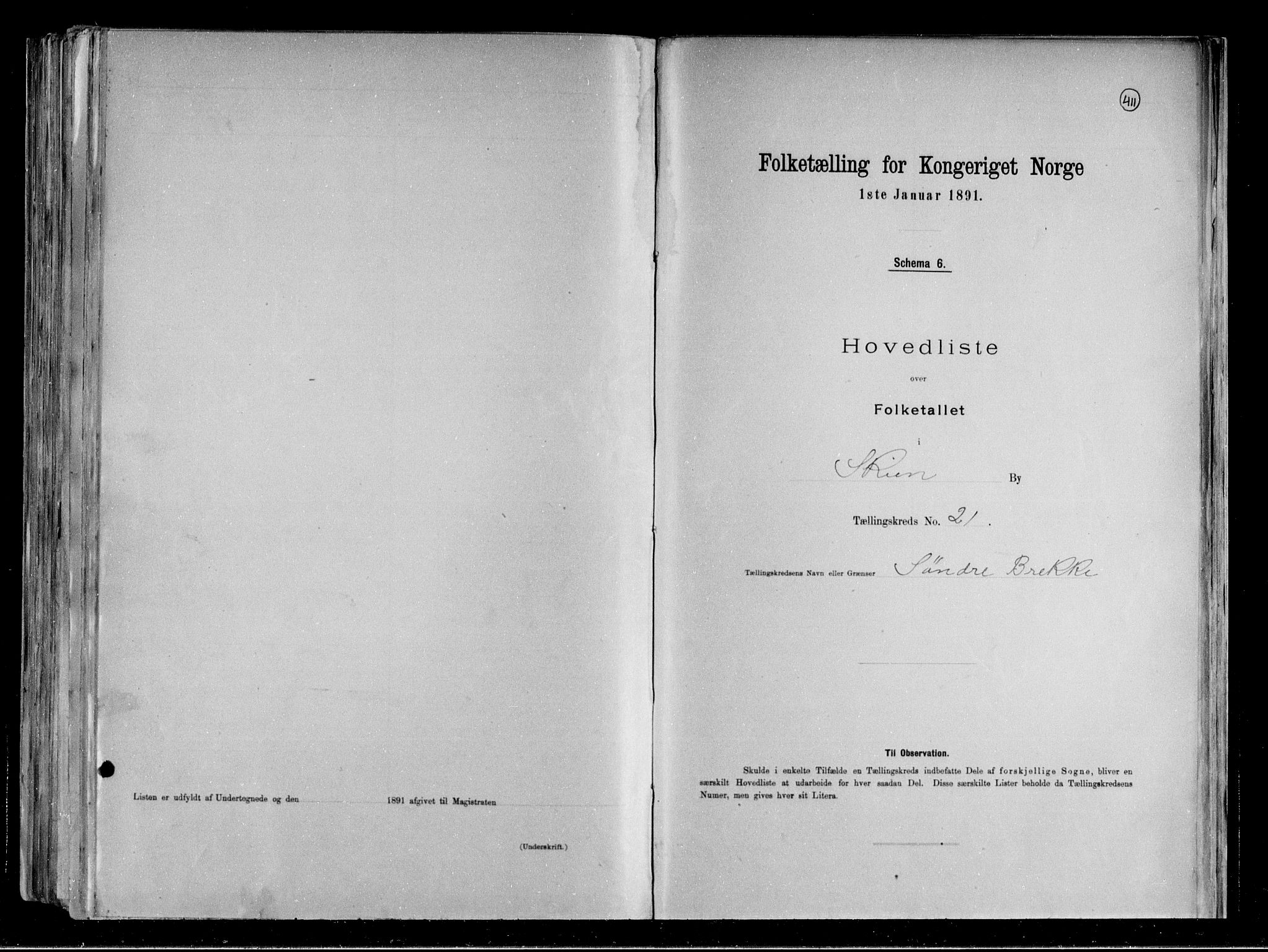 RA, 1891 census for 0806 Skien, 1891, p. 49