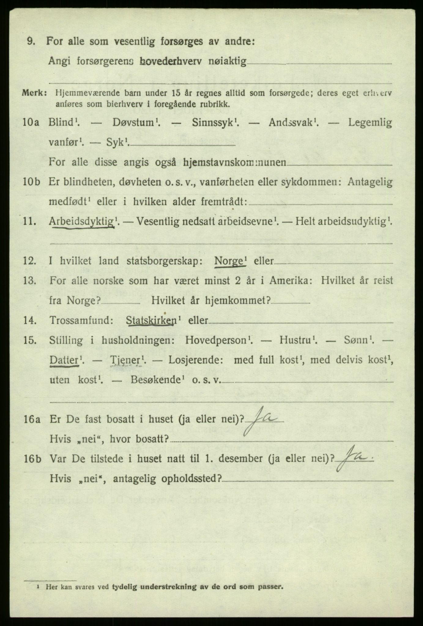 SAB, 1920 census for Sogndal, 1920, p. 2198