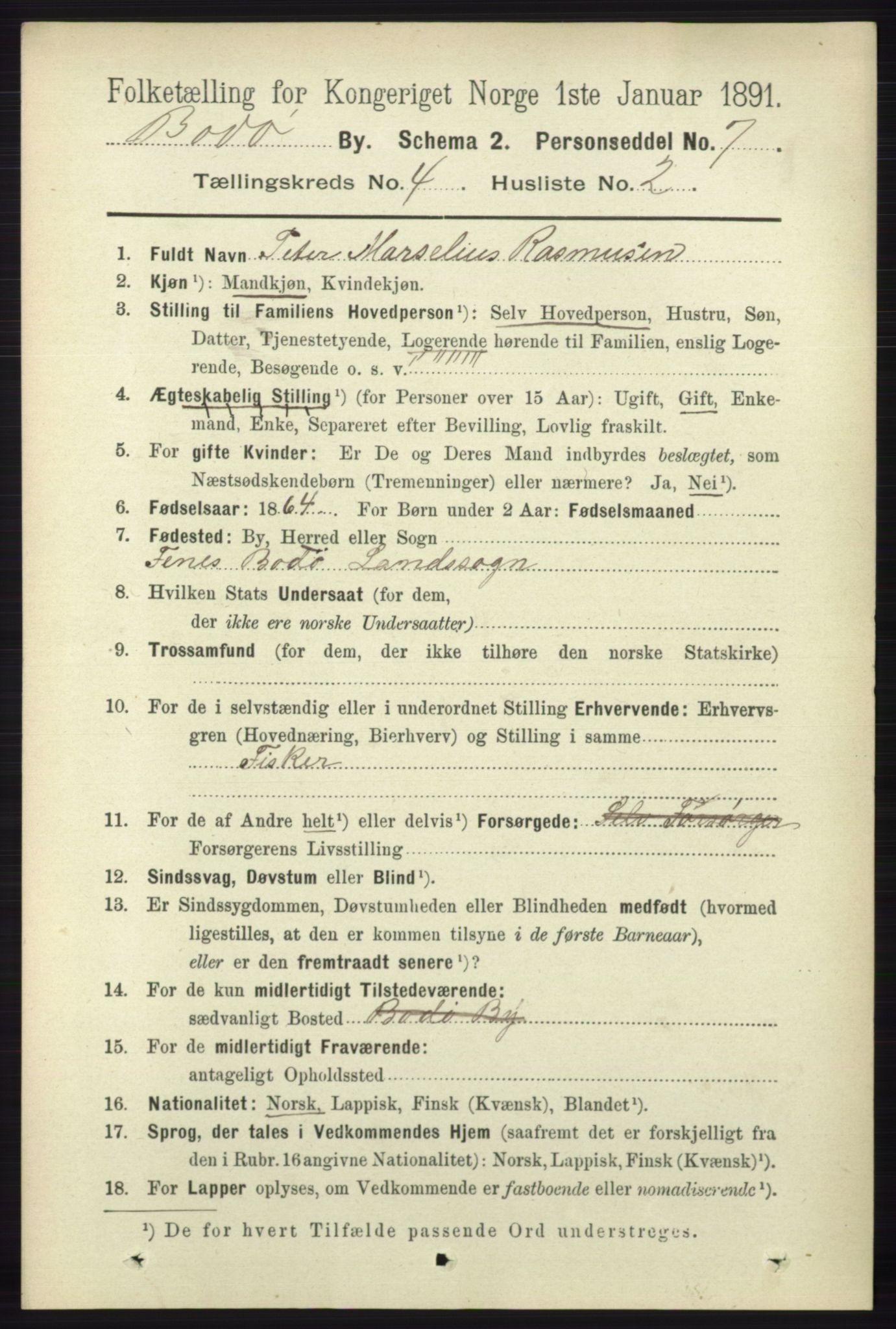 RA, 1891 census for 1804 Bodø, 1891, p. 3027