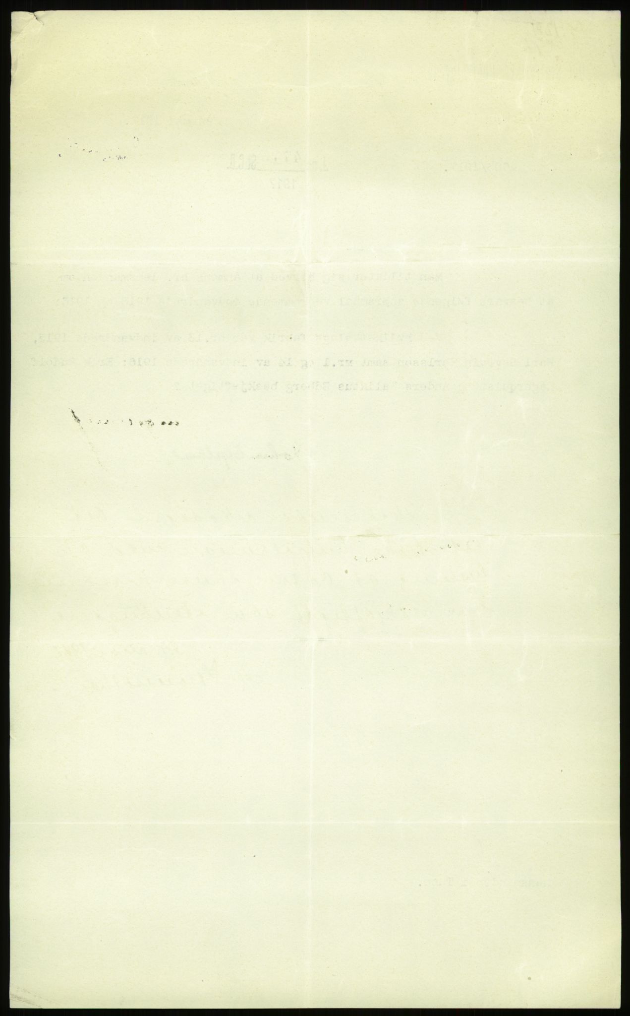 Statistisk sentralbyrå, Sosioøkonomiske emner, Folketellinger, boliger og boforhold, AV/RA-S-2231/F/Fa/L0001: Innvandring. Navn/fylkesvis, 1915, p. 44