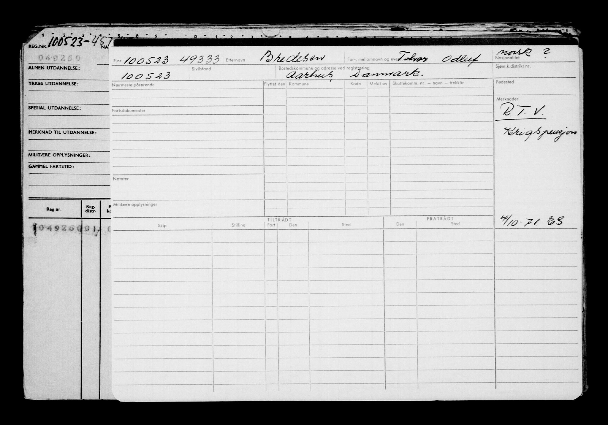 Direktoratet for sjømenn, RA/S-3545/G/Gb/L0218: Hovedkort, 1923, p. 738