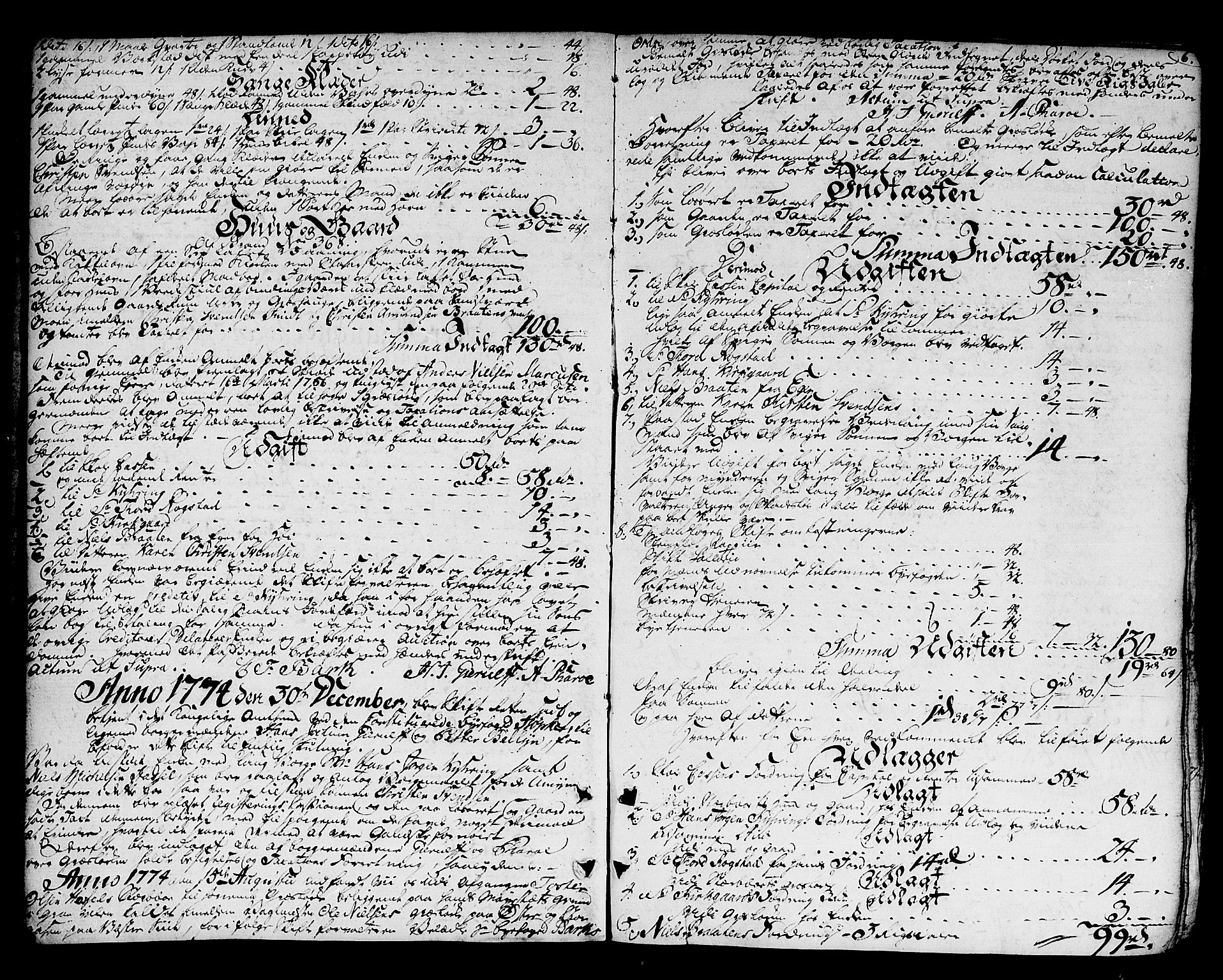 Kongsberg byfogd, AV/SAKO-A-84/H/Hb/L0010: Skifteprotokoll, 1774-1782, p. 5b-6a