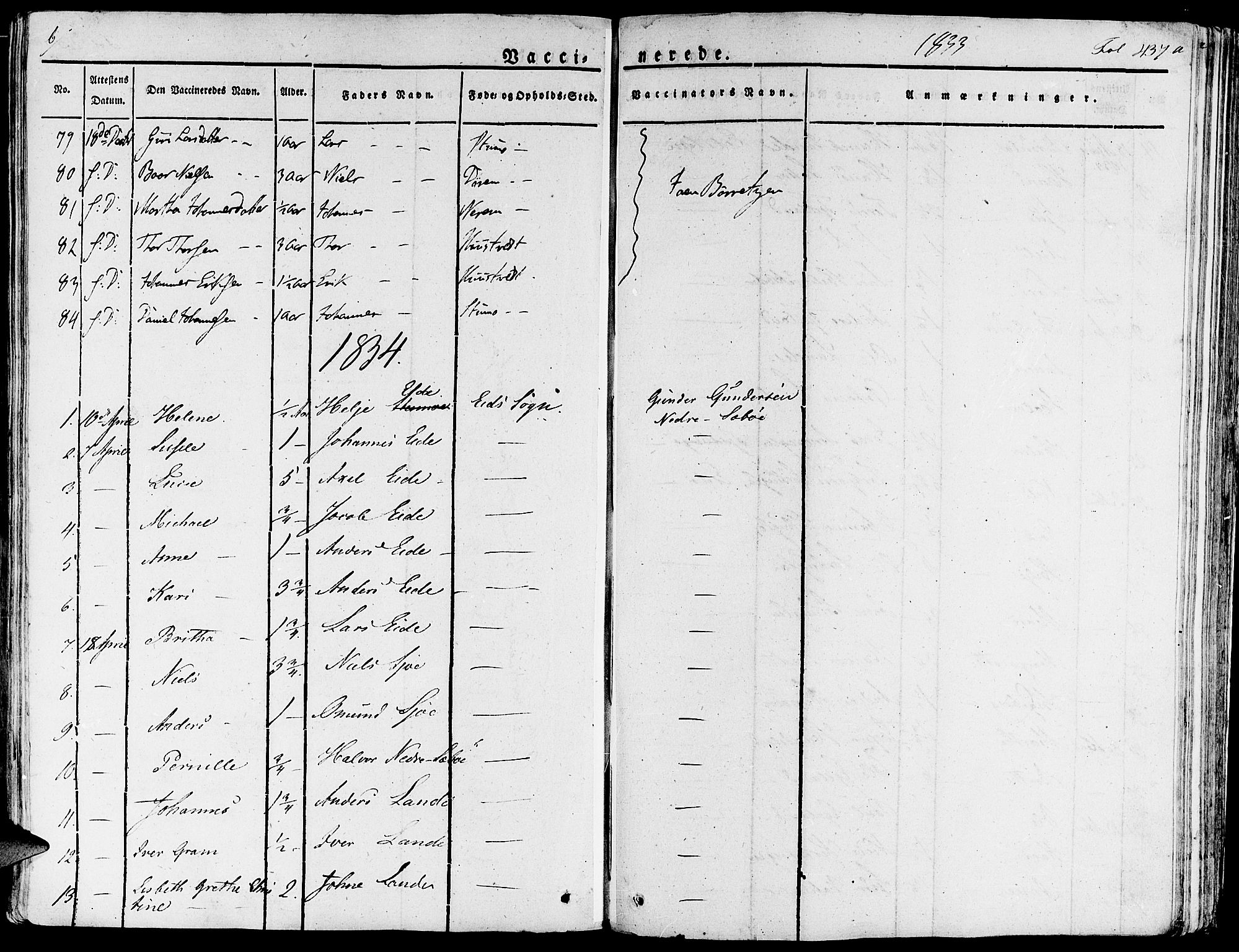 Fjelberg sokneprestembete, SAB/A-75201/H/Haa: Parish register (official) no. A 5, 1822-1834, p. 437