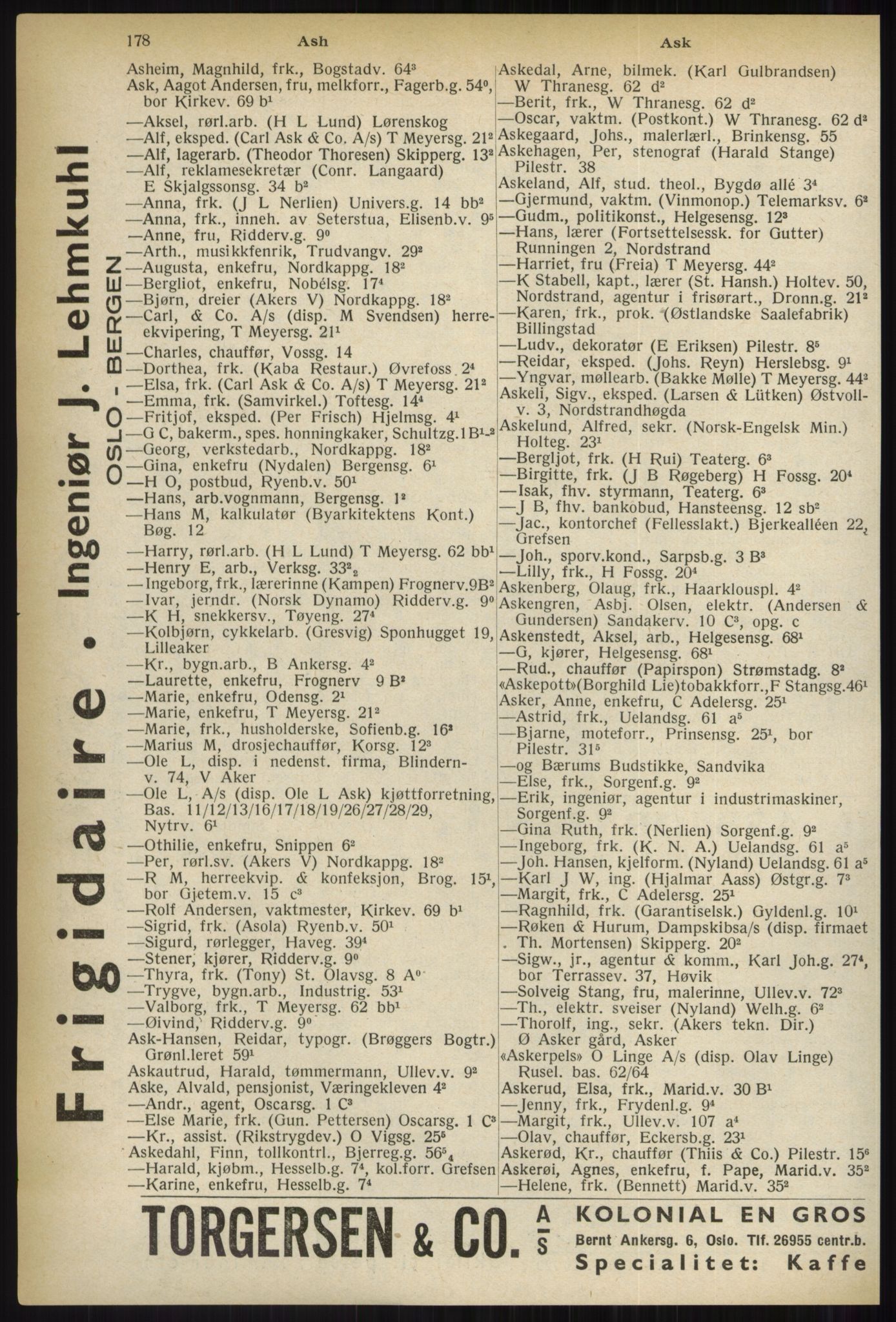 Kristiania/Oslo adressebok, PUBL/-, 1937, p. 178