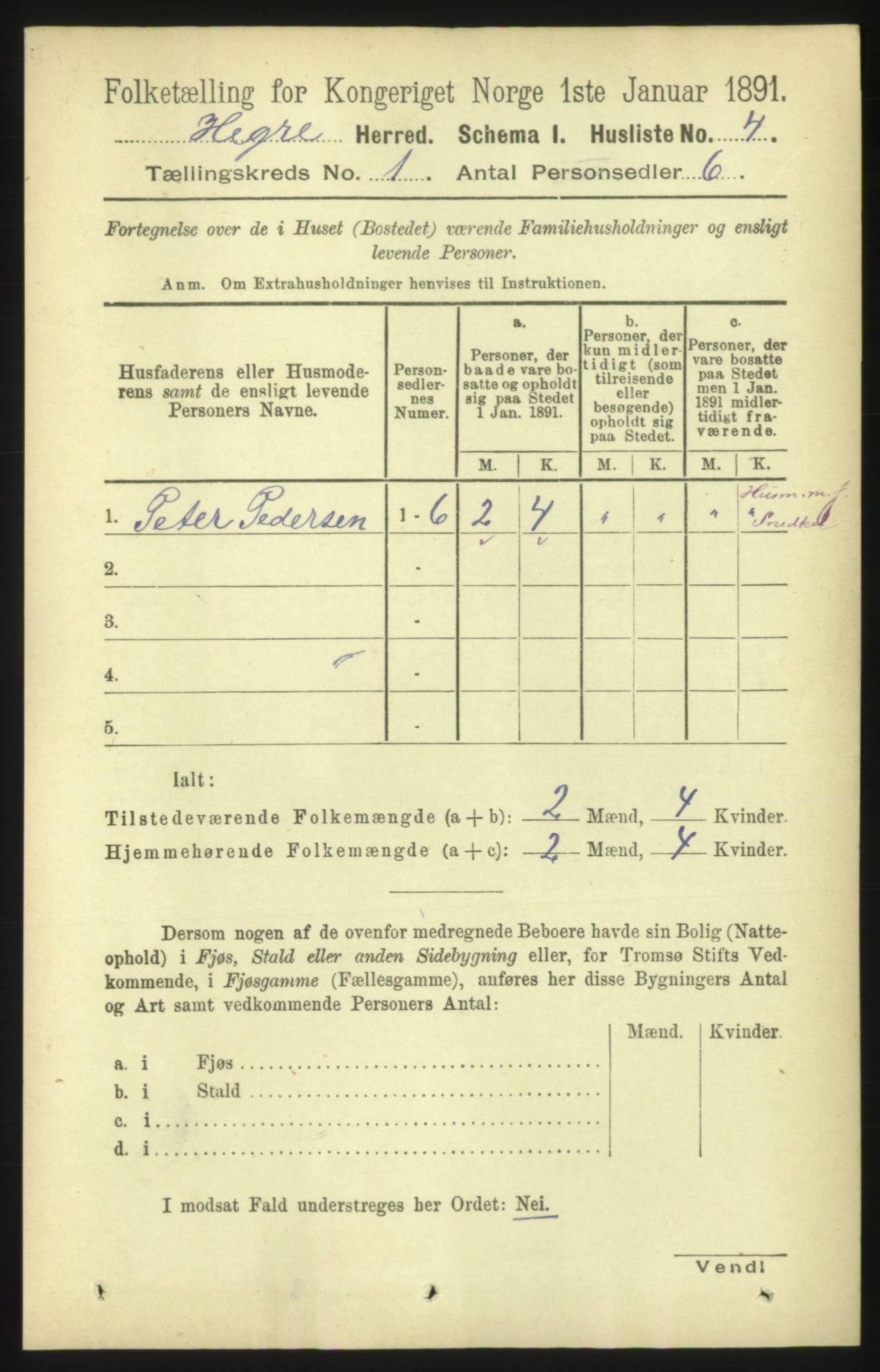 RA, 1891 census for 1712 Hegra, 1891, p. 24