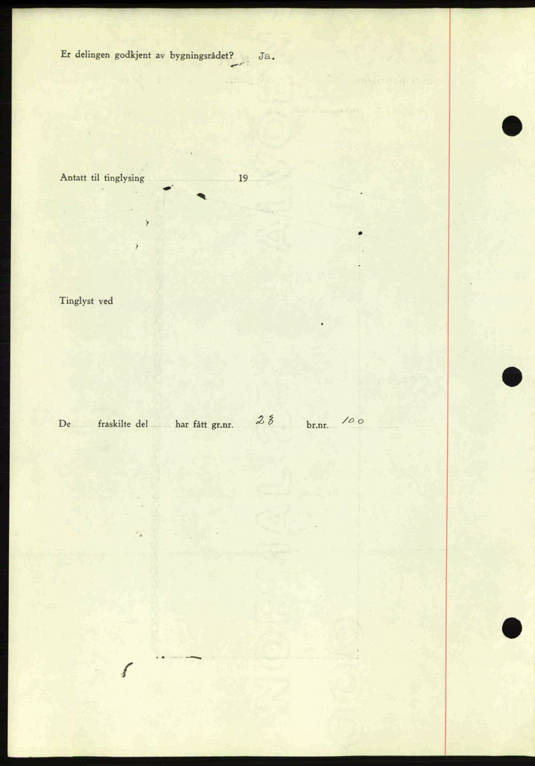 Romsdal sorenskriveri, AV/SAT-A-4149/1/2/2C: Mortgage book no. A10, 1941-1941, Diary no: : 1020/1941