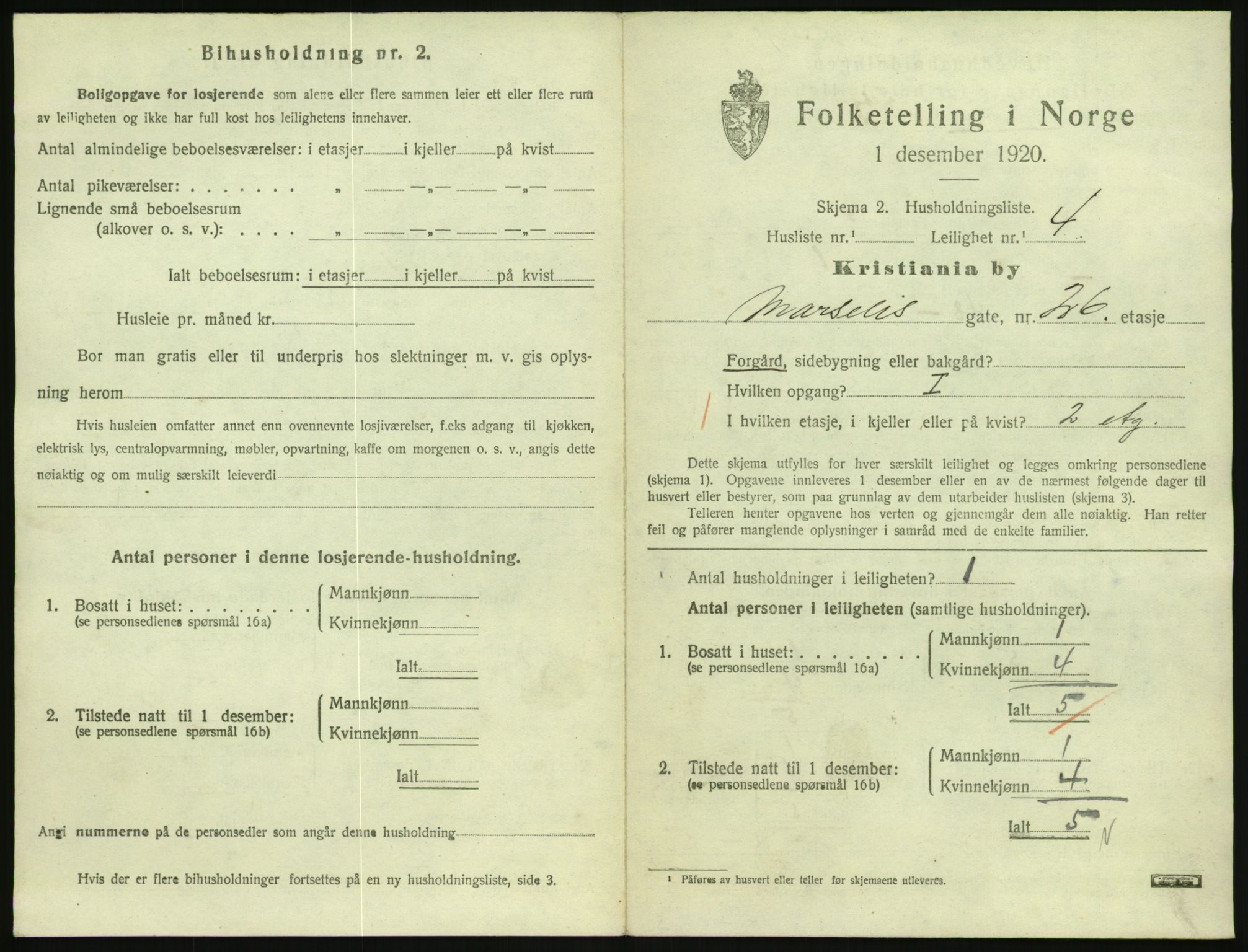 SAO, 1920 census for Kristiania, 1920, p. 65742