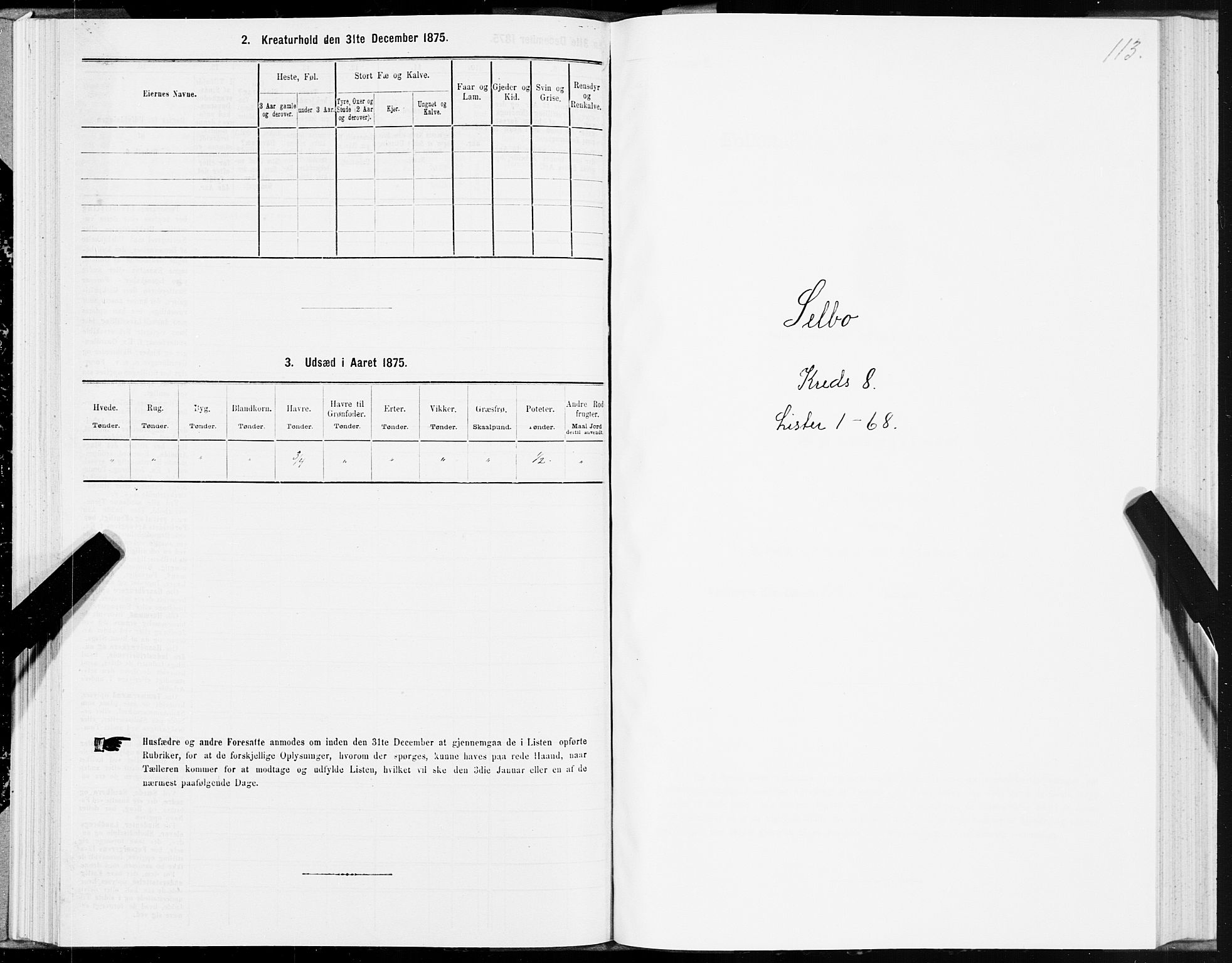 SAT, 1875 census for 1664P Selbu, 1875, p. 4113