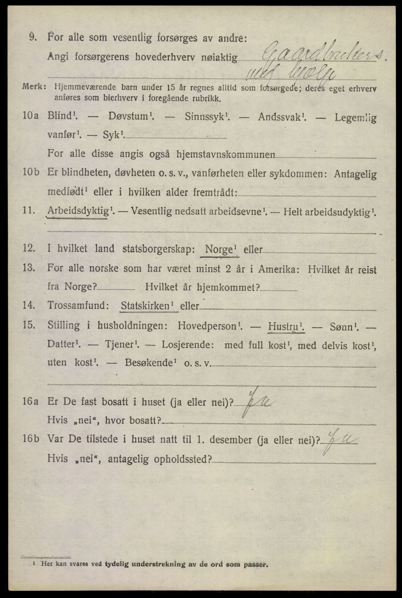 SAKO, 1920 census for Våle, 1920, p. 1237