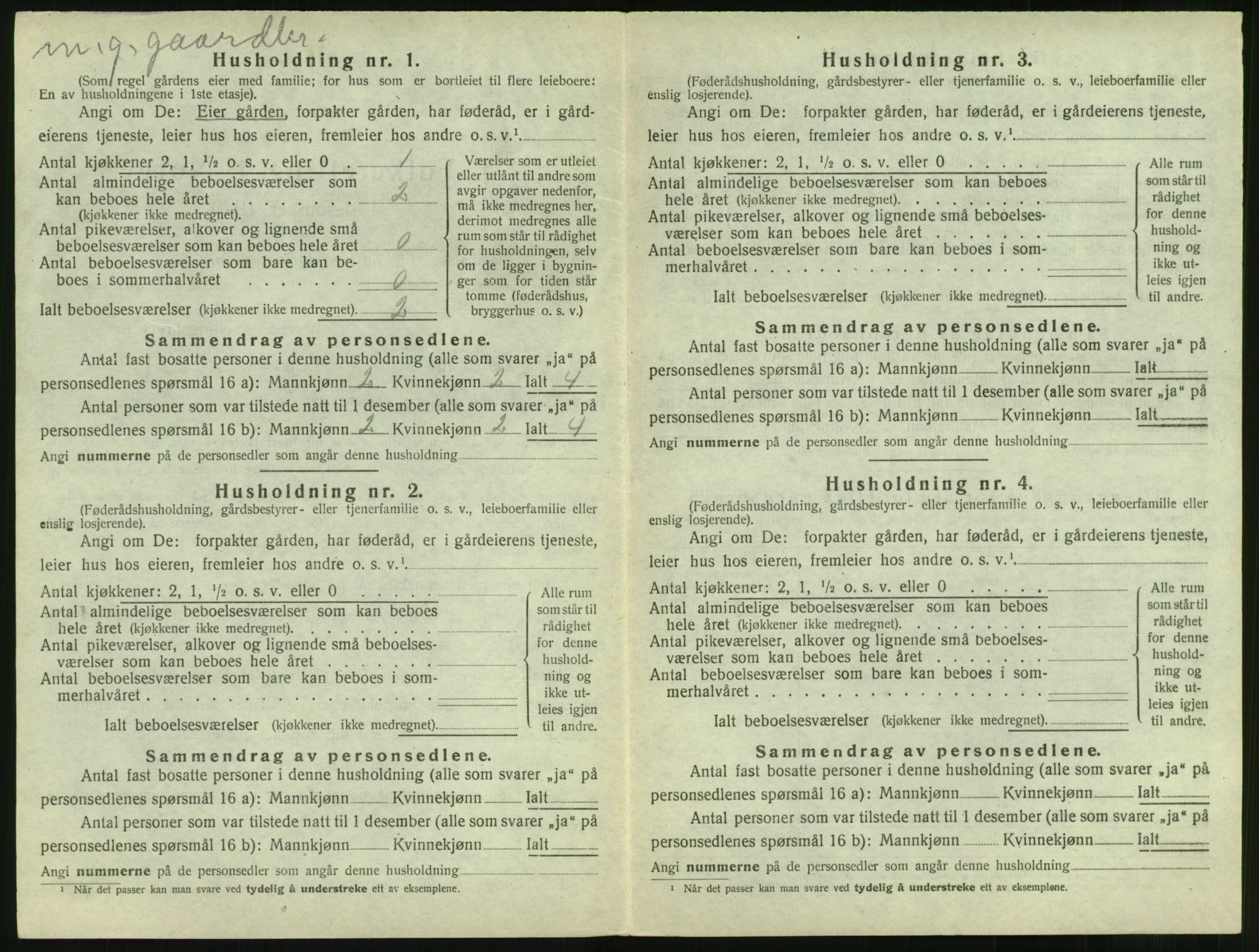 SAT, 1920 census for Vatne, 1920, p. 547