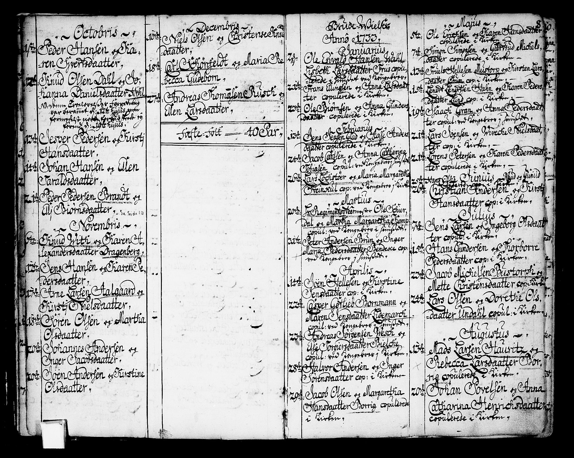 Oslo domkirke Kirkebøker, SAO/A-10752/F/Fa/L0003: Parish register (official) no. 3, 1731-1743, p. 8