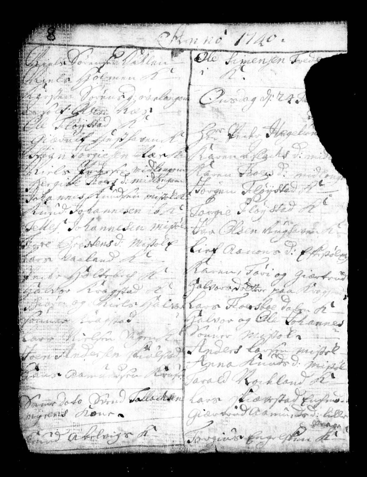 Holt sokneprestkontor, AV/SAK-1111-0021/F/Fa/L0002: Parish register (official) no. A 2, 1739-1753, p. 8