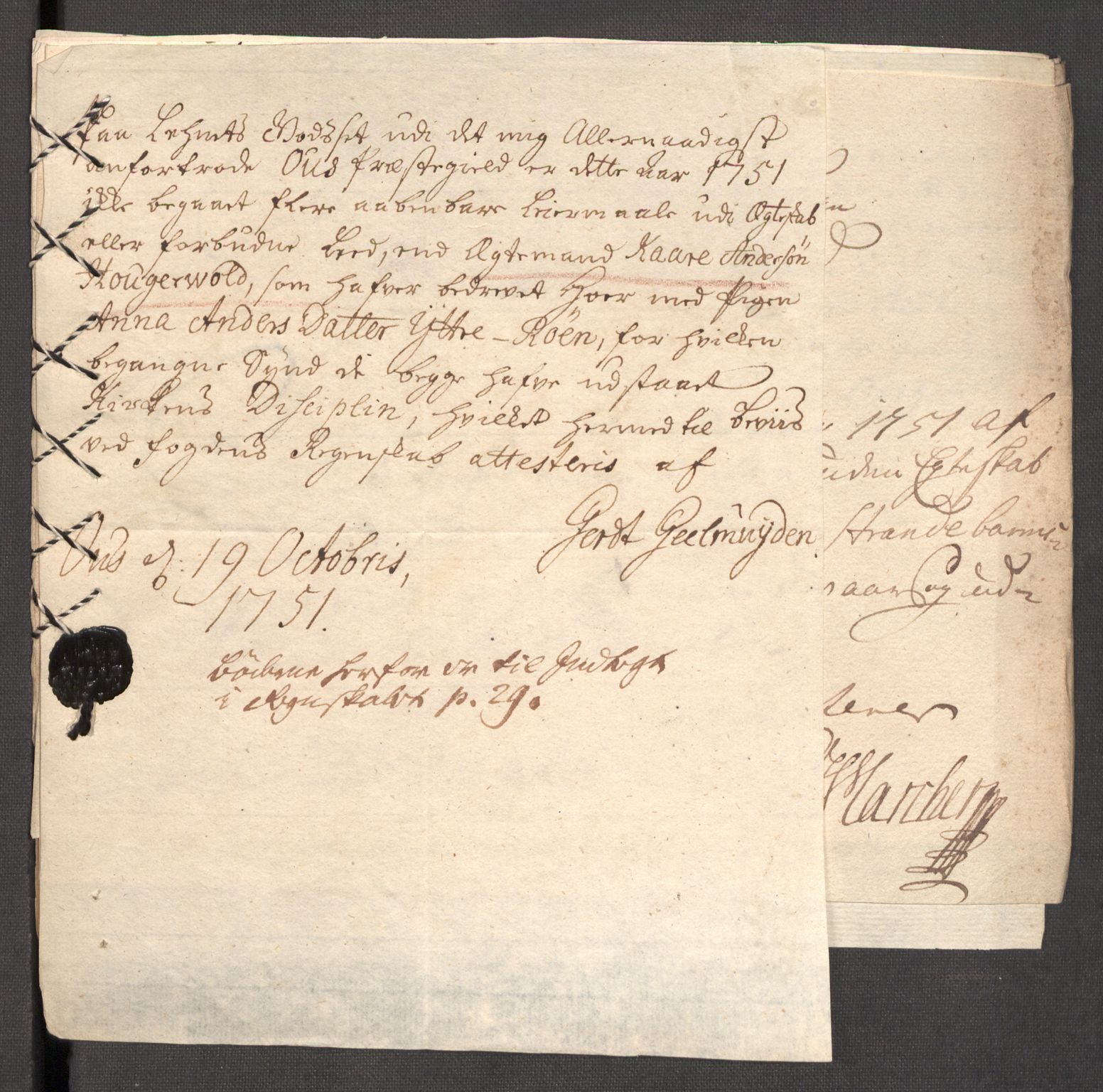 Rentekammeret inntil 1814, Reviderte regnskaper, Fogderegnskap, AV/RA-EA-4092/R48/L3056: Fogderegnskap Sunnhordland og Hardanger, 1751, p. 188