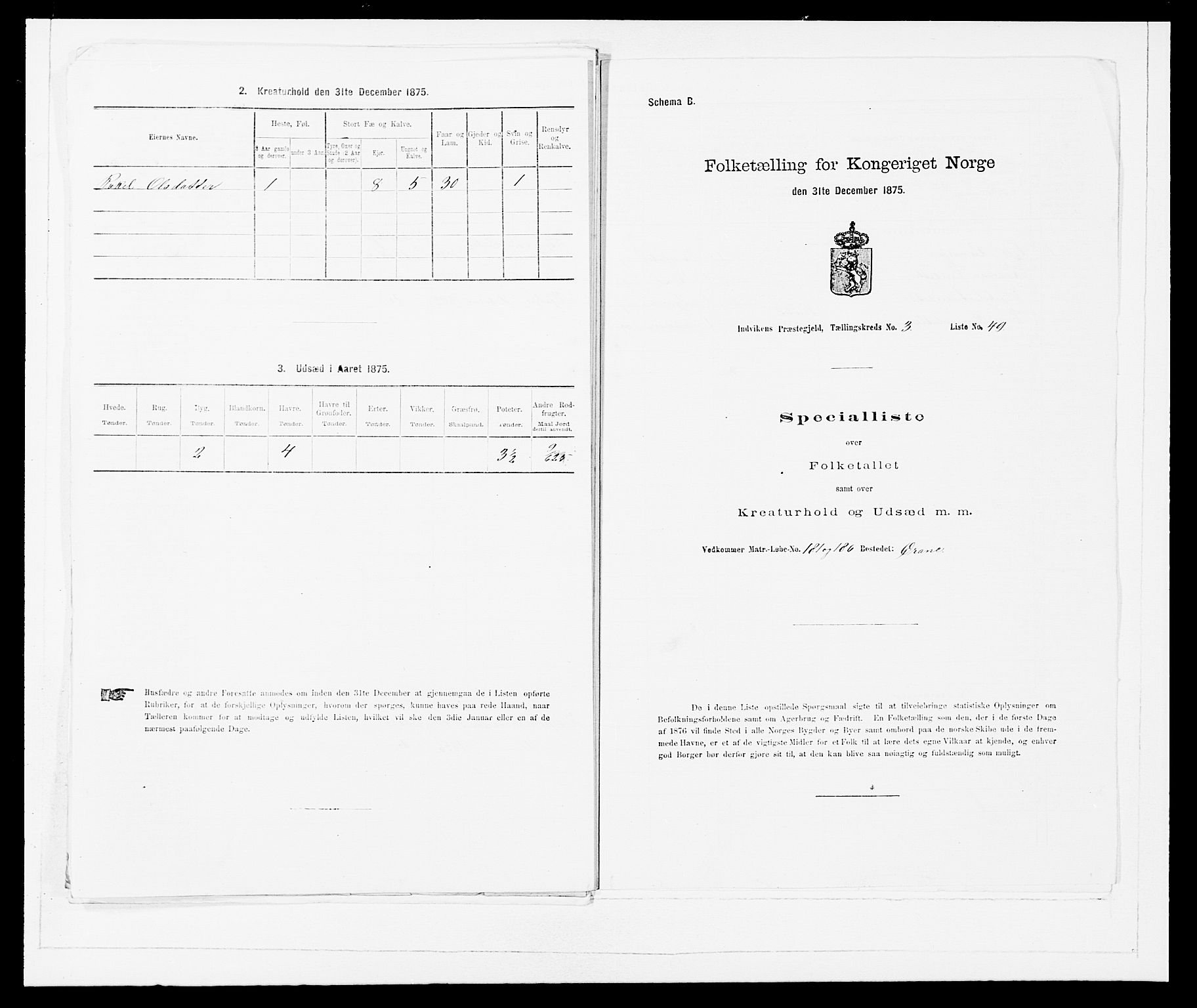 SAB, 1875 Census for 1447P Innvik, 1875, p. 387