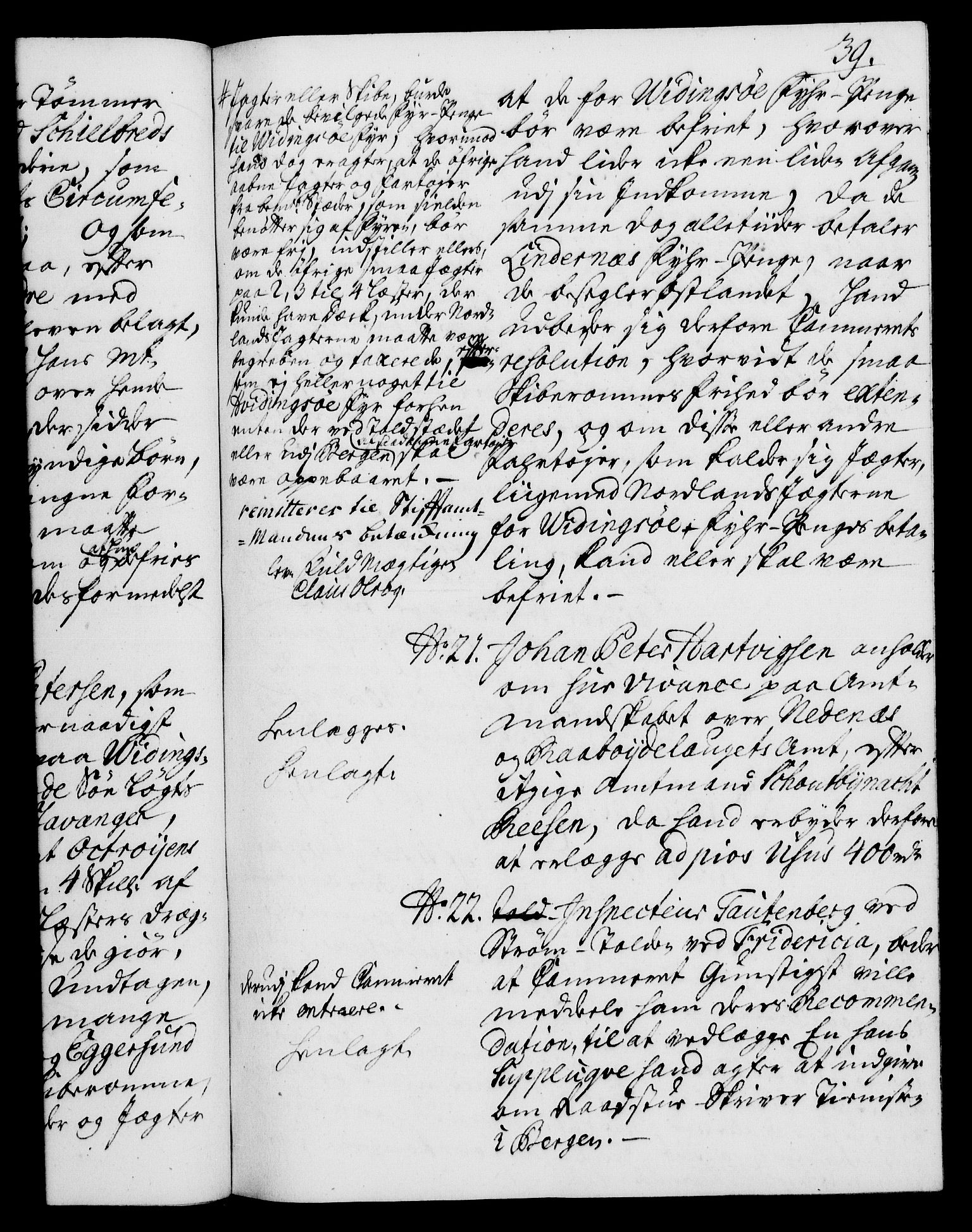 Rentekammeret, Kammerkanselliet, RA/EA-3111/G/Gh/Gha/L0021: Norsk ekstraktmemorialprotokoll (merket RK 53.66), 1739, p. 39