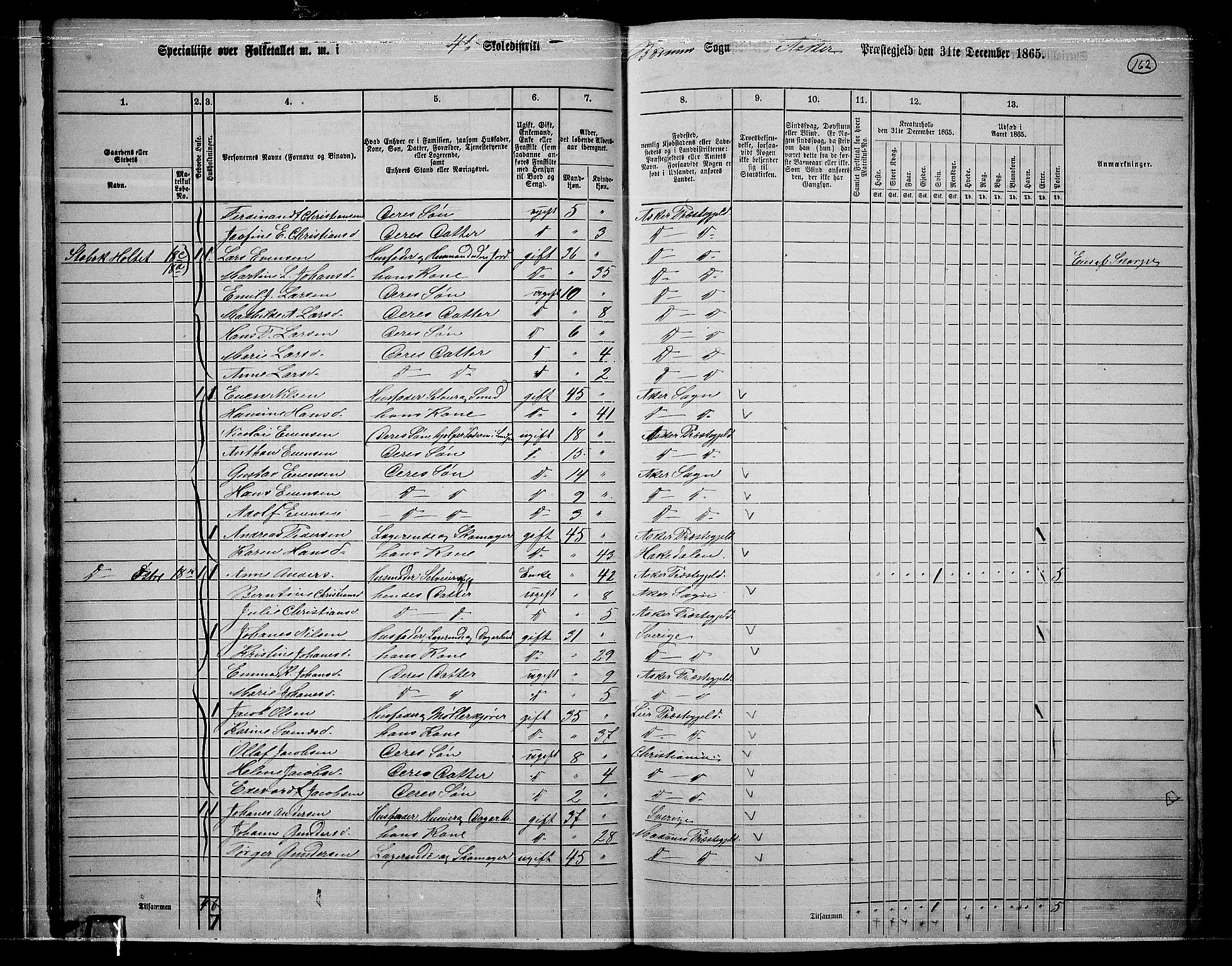 RA, 1865 census for Asker, 1865, p. 159