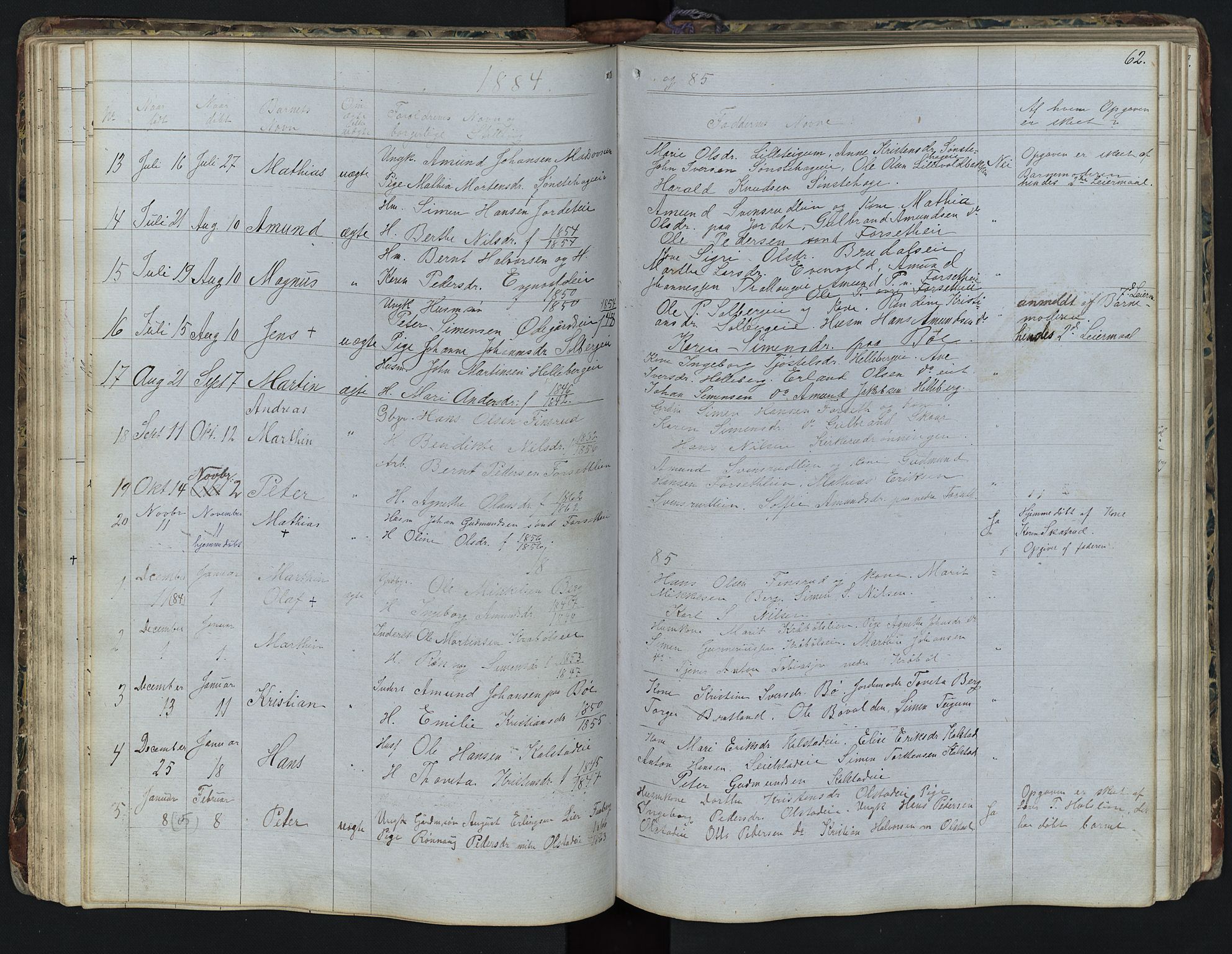 Vestre Gausdal prestekontor, AV/SAH-PREST-094/H/Ha/Hab/L0001: Parish register (copy) no. 1, 1867-1895, p. 62