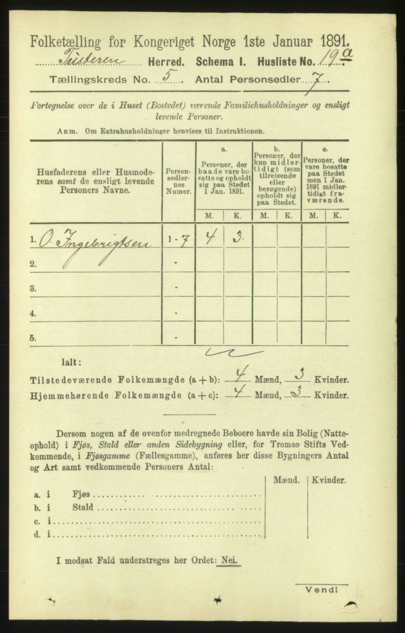 RA, 1891 census for 1572 Tustna, 1891, p. 1704