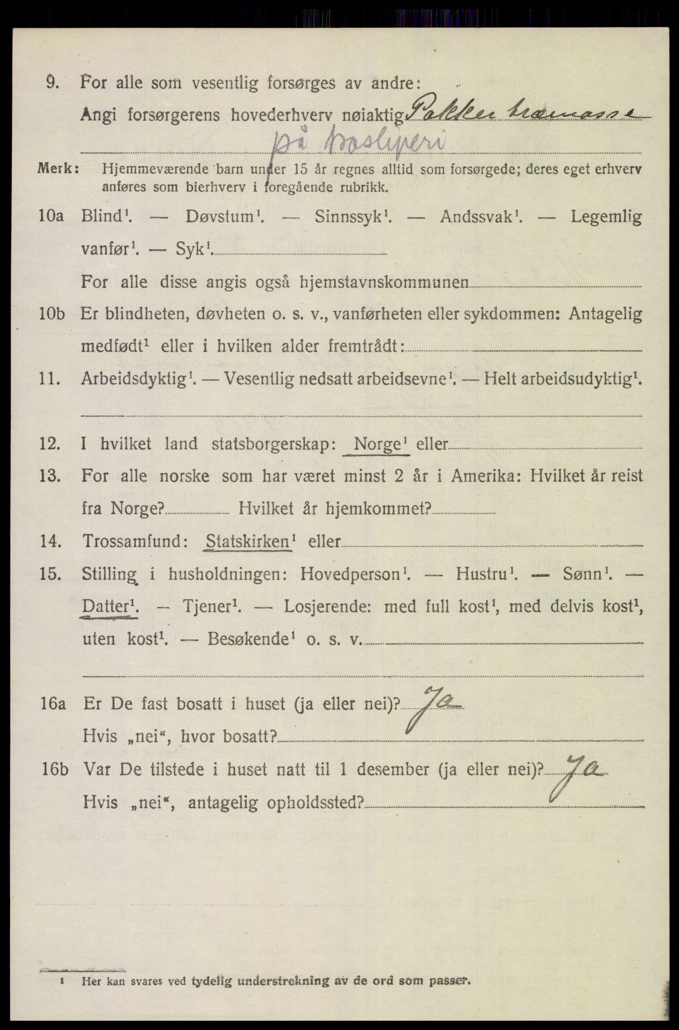 SAK, 1920 census for Vestre Moland, 1920, p. 5200