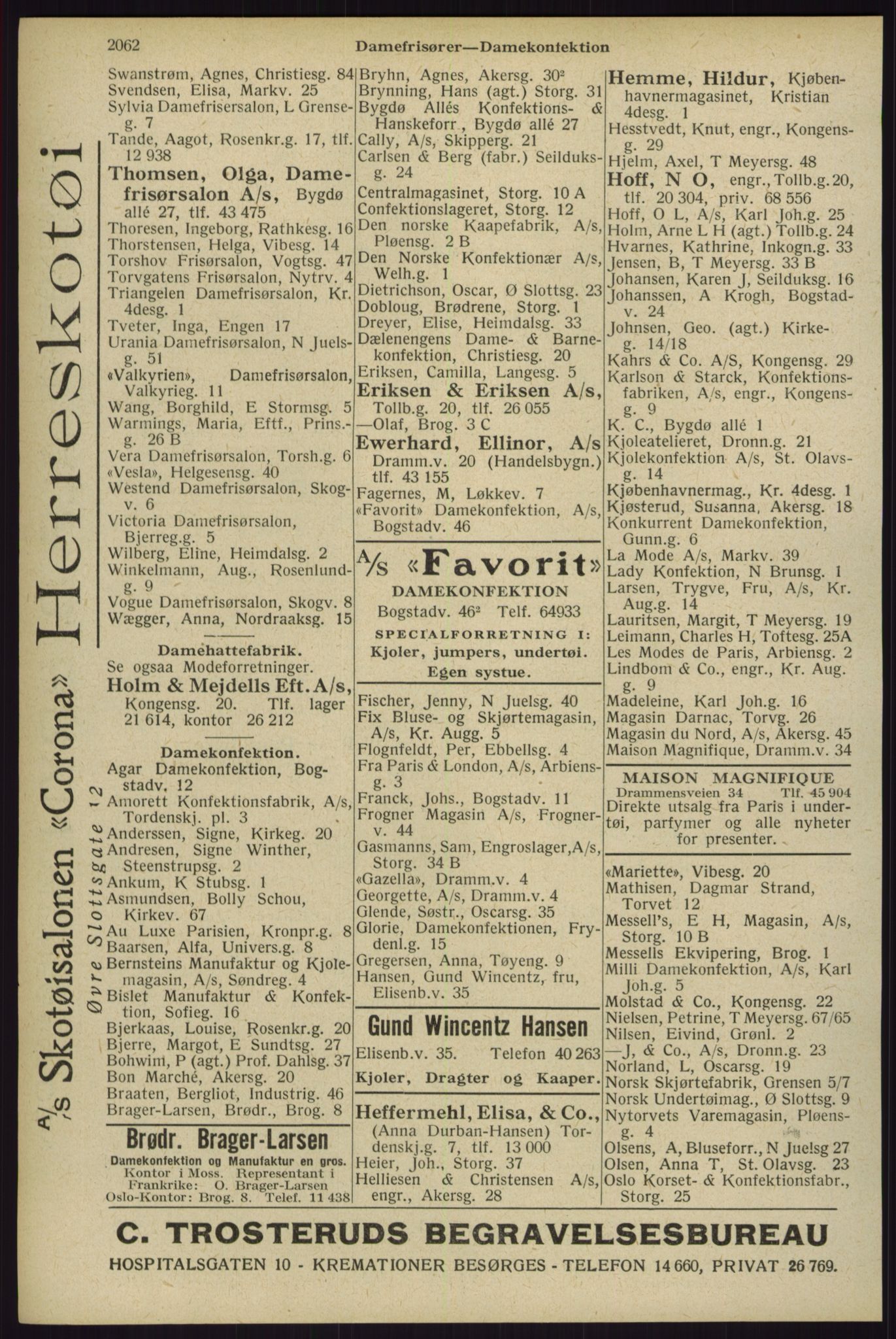 Kristiania/Oslo adressebok, PUBL/-, 1929, p. 2062