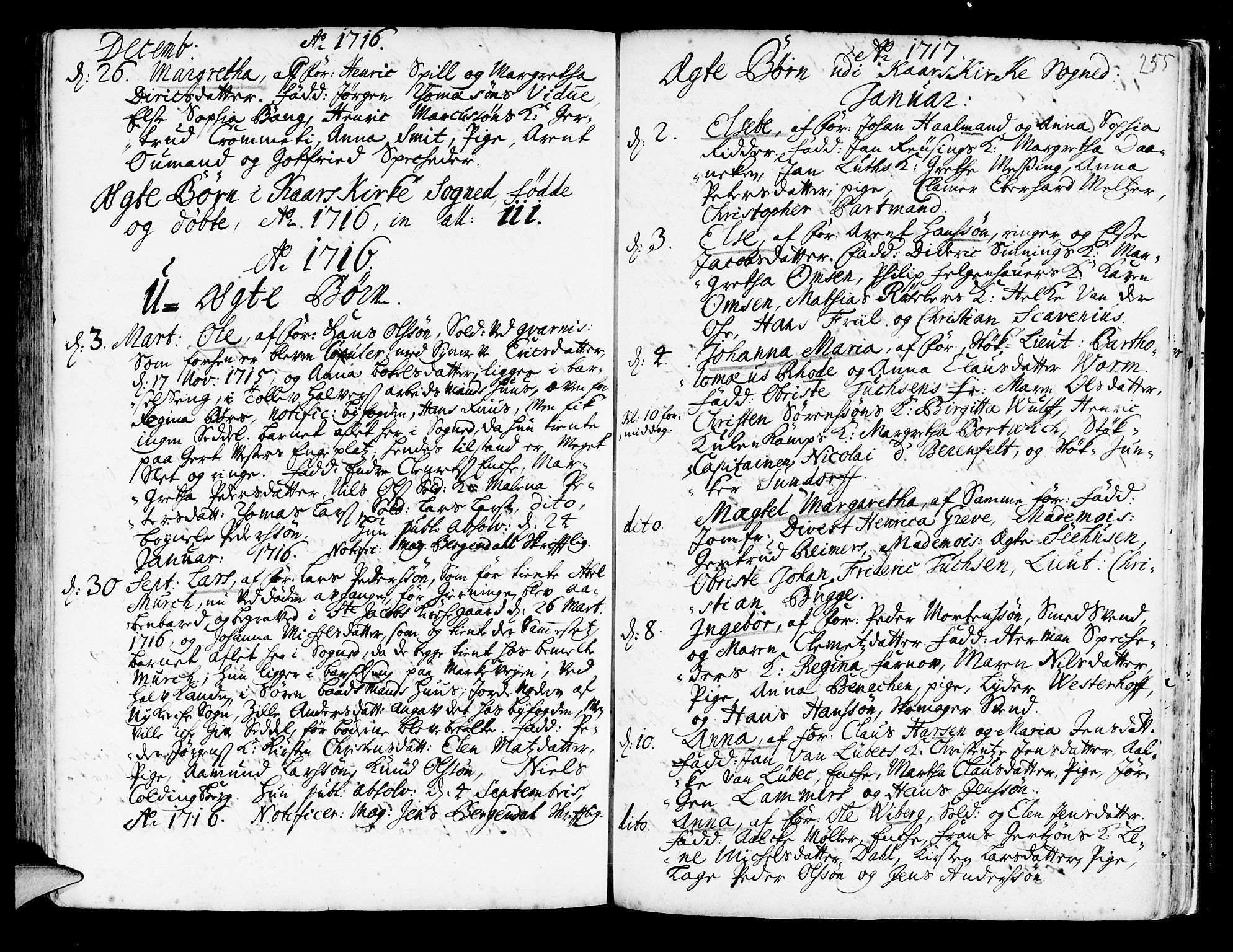 Korskirken sokneprestembete, AV/SAB-A-76101/H/Haa/L0003: Parish register (official) no. A 3, 1698-1719, p. 255