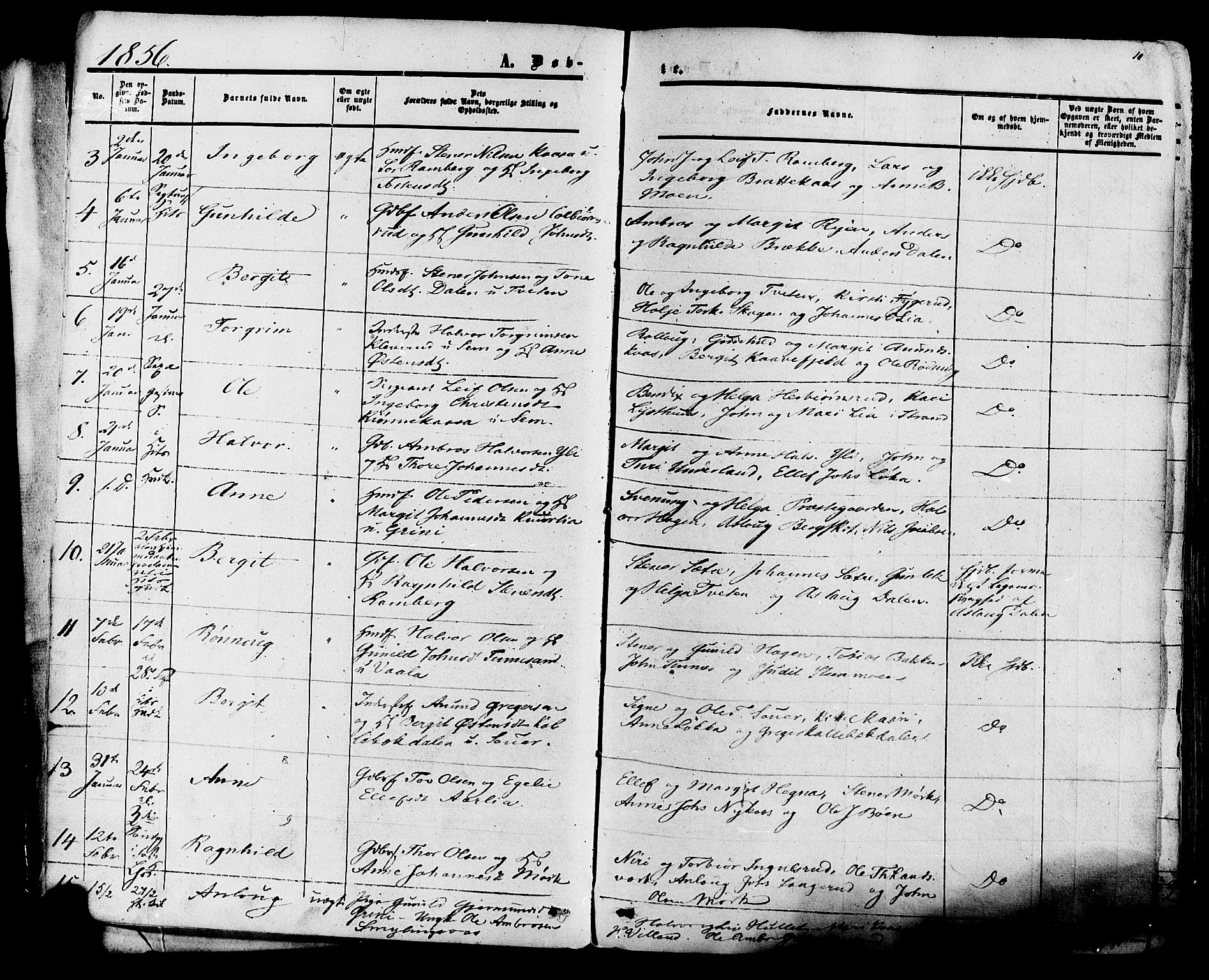 Heddal kirkebøker, SAKO/A-268/F/Fa/L0007: Parish register (official) no. I 7, 1855-1877, p. 10