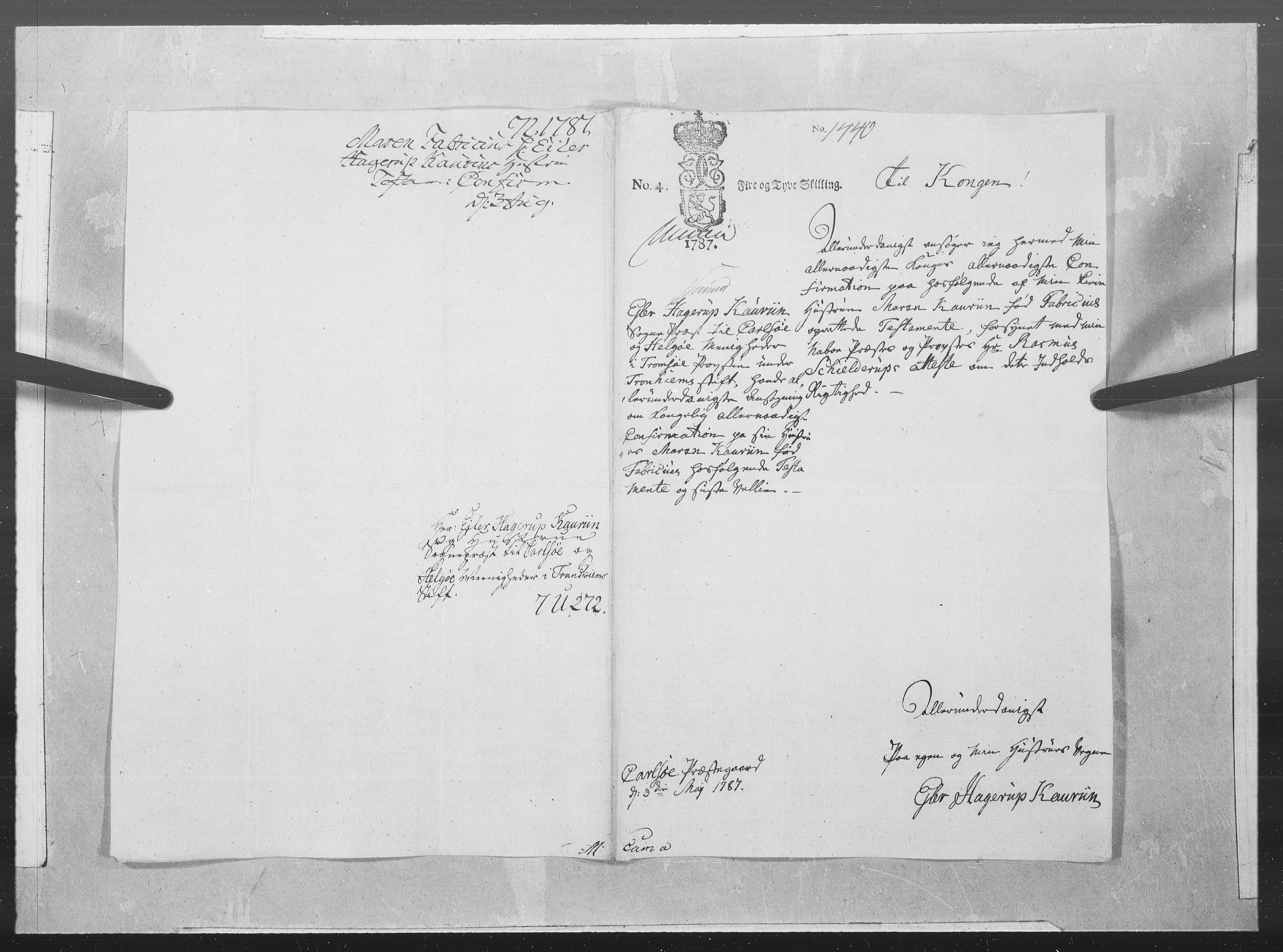 Danske Kanselli 1572-1799, AV/RA-EA-3023/F/Fc/Fcc/Fcca/L0267: Norske innlegg 1572-1799, 1787, p. 68
