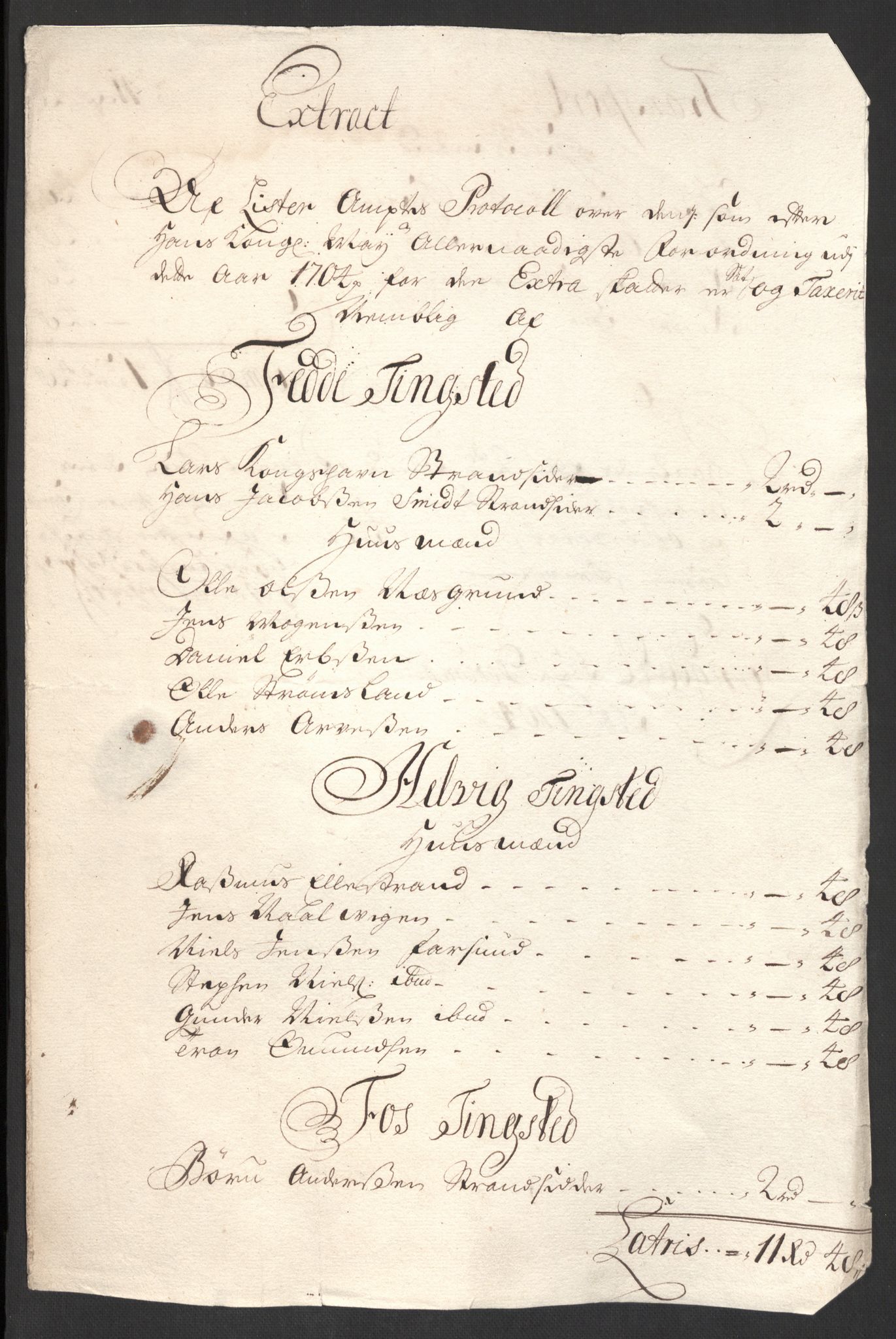 Rentekammeret inntil 1814, Reviderte regnskaper, Fogderegnskap, RA/EA-4092/R43/L2550: Fogderegnskap Lista og Mandal, 1703-1704, p. 269