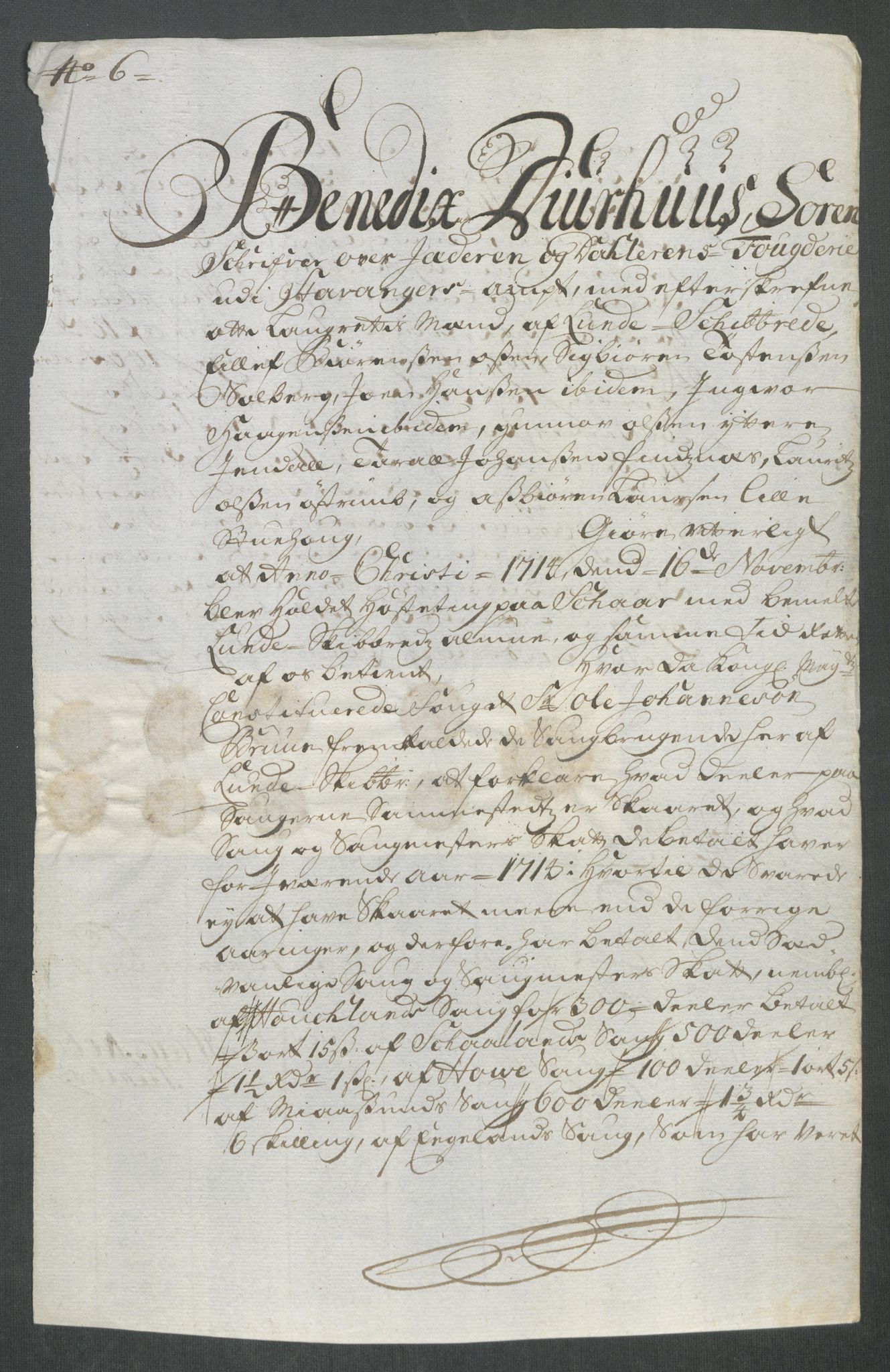 Rentekammeret inntil 1814, Reviderte regnskaper, Fogderegnskap, AV/RA-EA-4092/R46/L2738: Fogderegnskap Jæren og Dalane, 1713-1714, p. 286