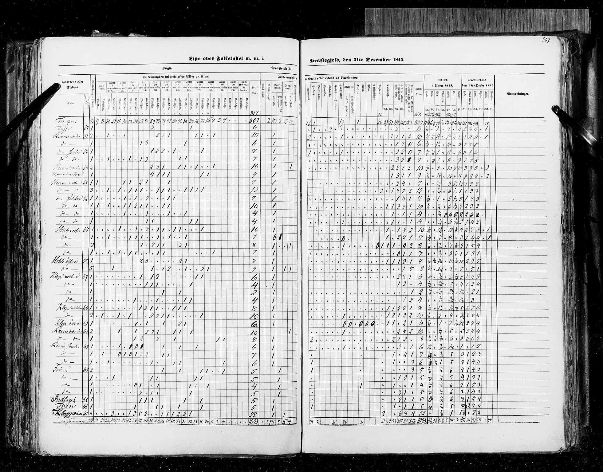 RA, Census 1845, vol. 4: Buskerud amt og Jarlsberg og Larvik amt, 1845, p. 342