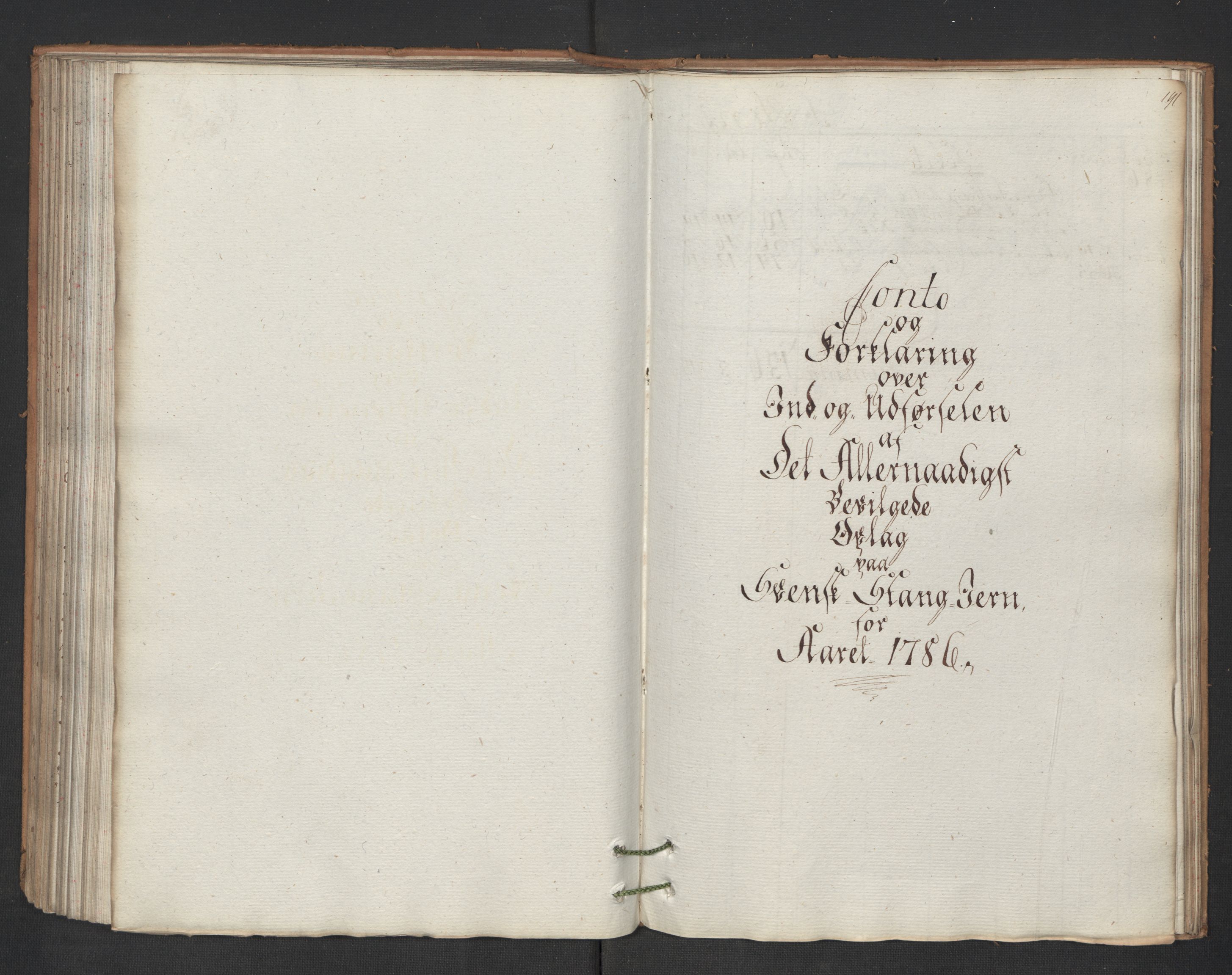 Generaltollkammeret, tollregnskaper, AV/RA-EA-5490/R01/L0131/0001: Tollregnskaper Fredrikshald / Utgående hovedtollbok, 1786, p. 190b-191a