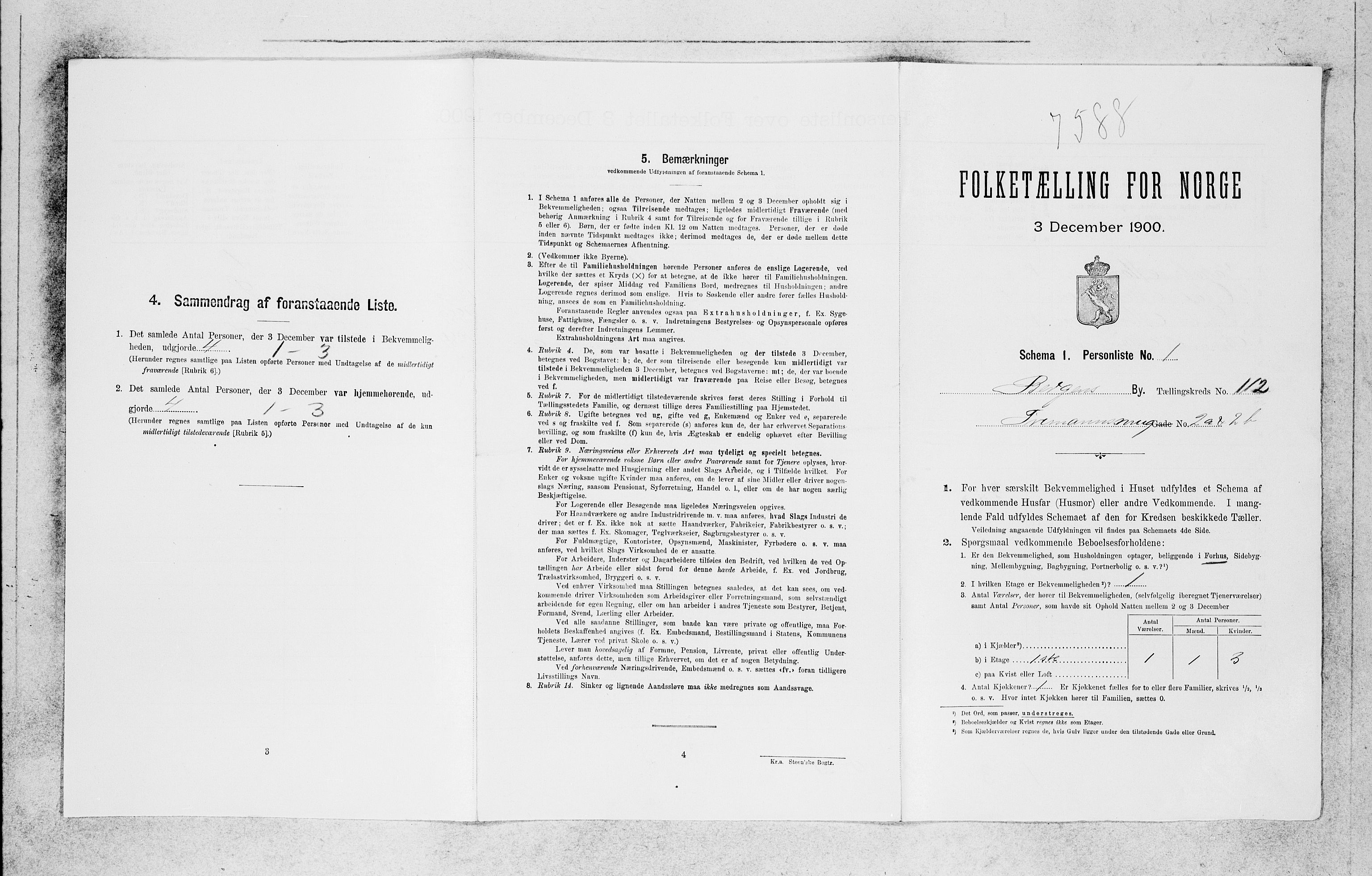 SAB, 1900 census for Bergen, 1900, p. 23359