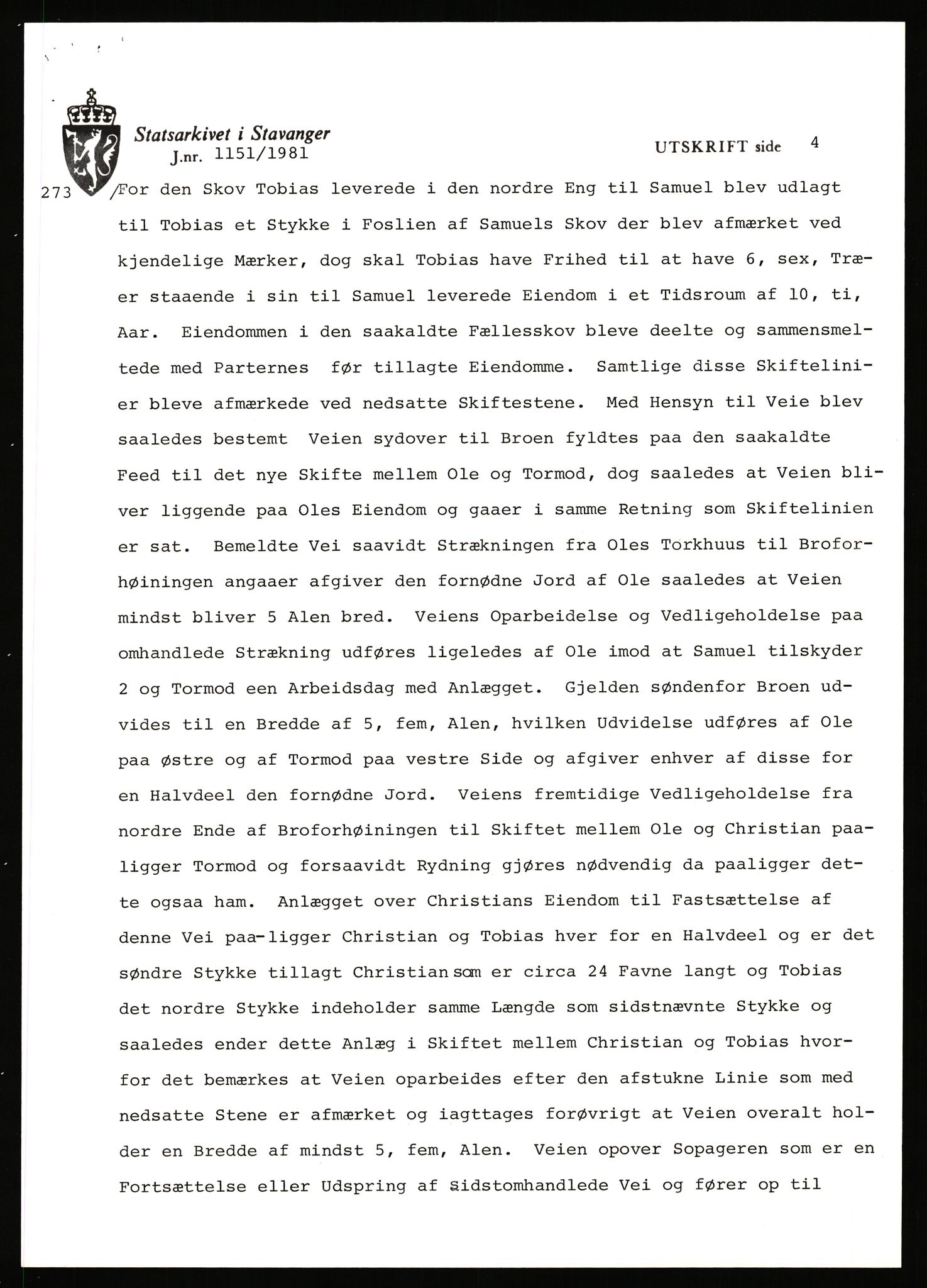 Statsarkivet i Stavanger, SAST/A-101971/03/Y/Yj/L0047: Avskrifter sortert etter gårdsnavn: Kirketeigen - Klovning, 1750-1930, p. 109