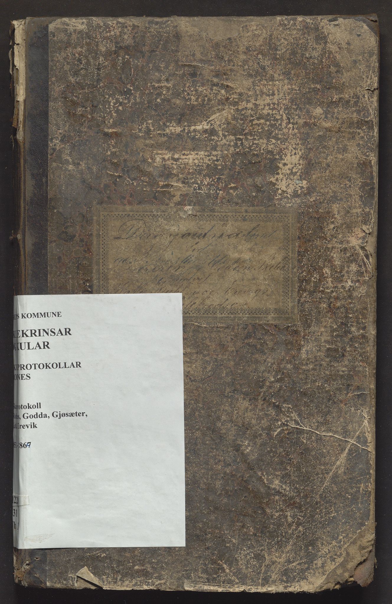 Bremnes kommune. Barneskulane, IKAH/1220-231/F/Fb/L0002: Skuleprotokoll for Rolfsnes, Godda, Gjøsæter, Katla, Erevik, 1852-1869