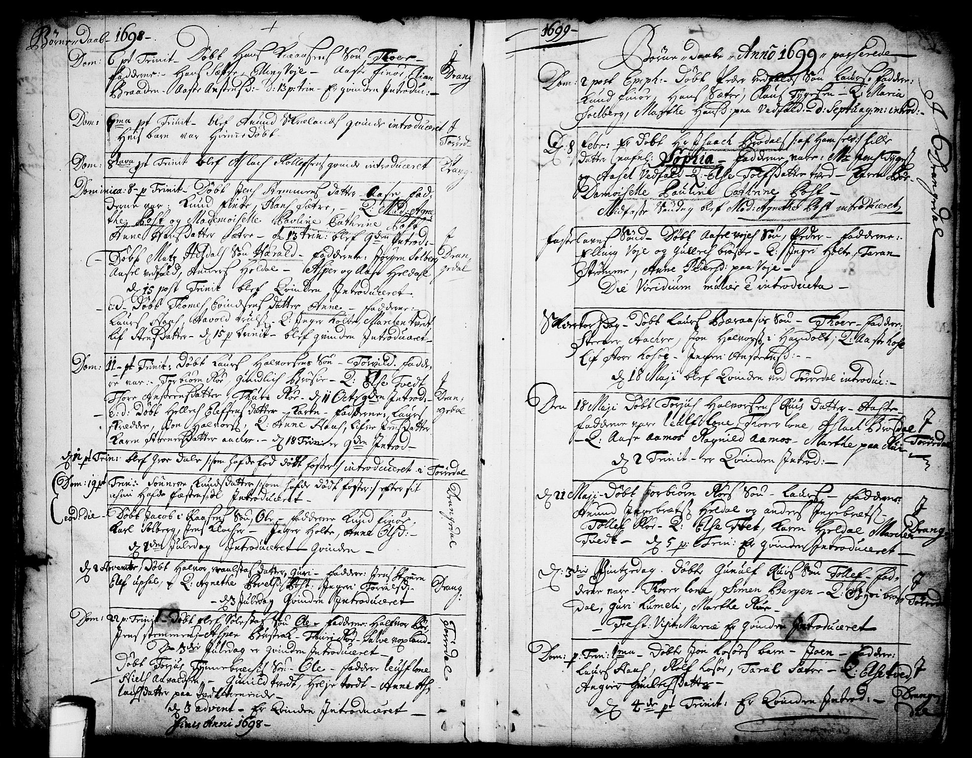 Drangedal kirkebøker, SAKO/A-258/F/Fa/L0001: Parish register (official) no. 1, 1697-1767, p. 5