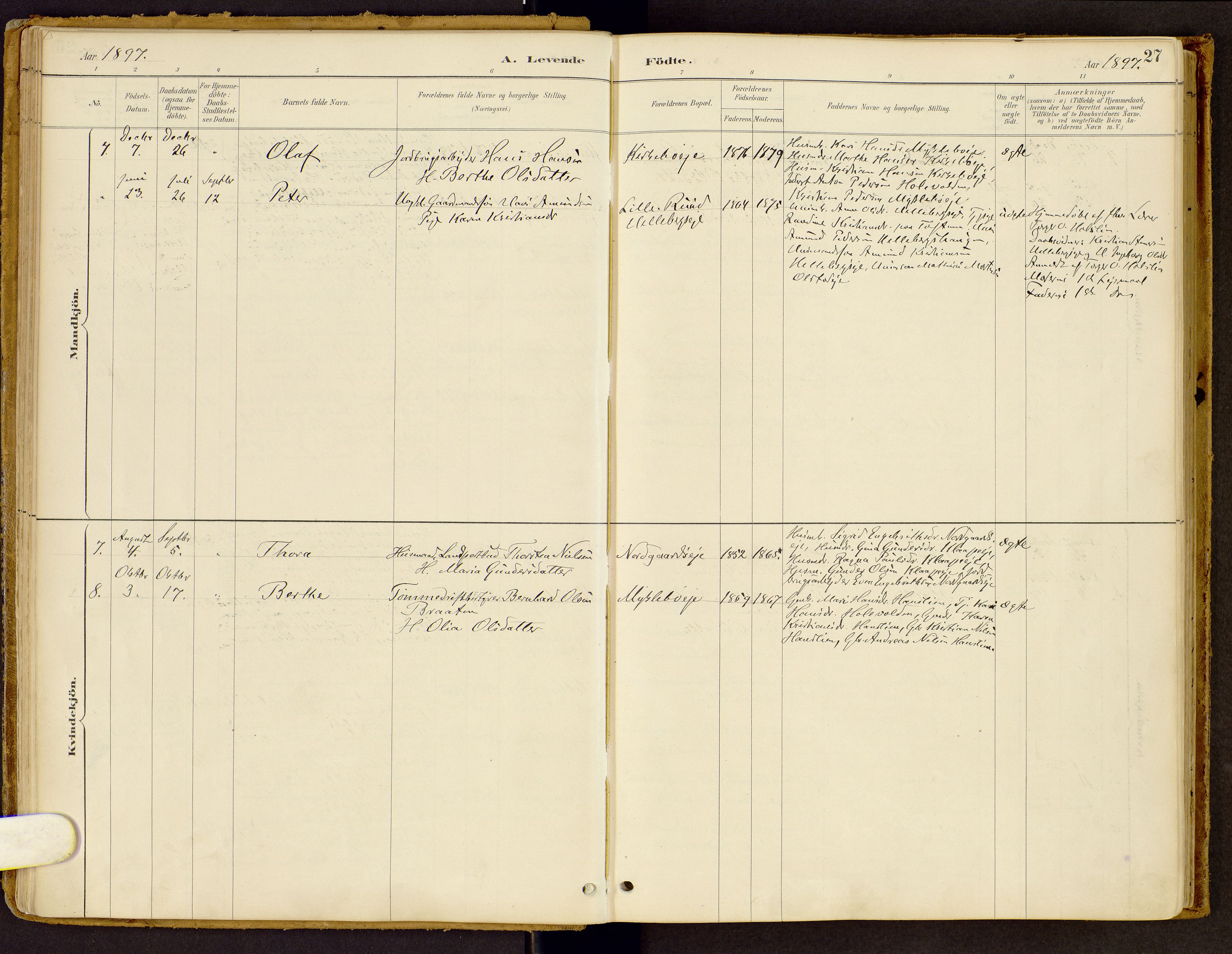 Vestre Gausdal prestekontor, AV/SAH-PREST-094/H/Ha/Haa/L0002: Parish register (official) no. 2, 1887-1918, p. 27