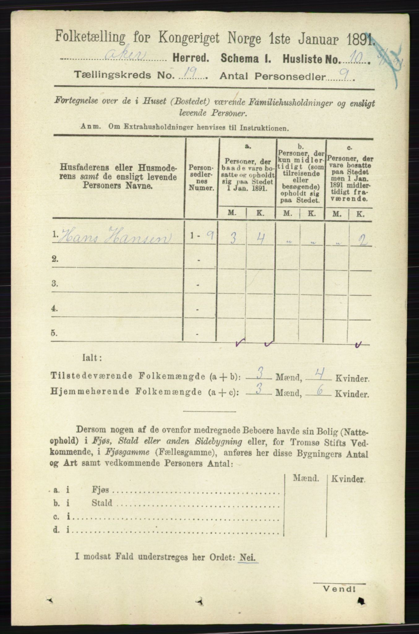 RA, 1891 census for 0218 Aker, 1891, p. 17751