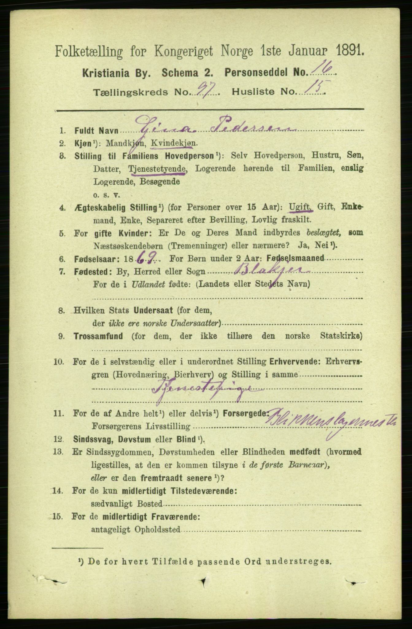 RA, 1891 census for 0301 Kristiania, 1891, p. 47403